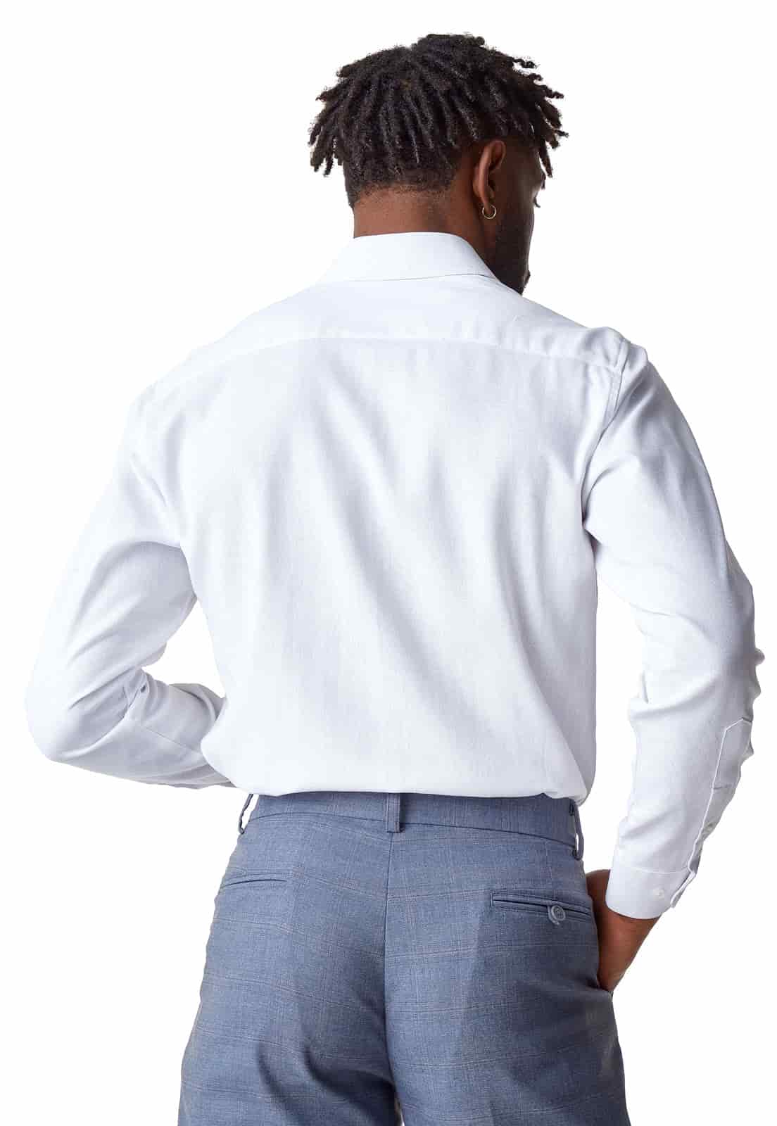 Guayabera blanca manga larga con alforzas - miniatura 2