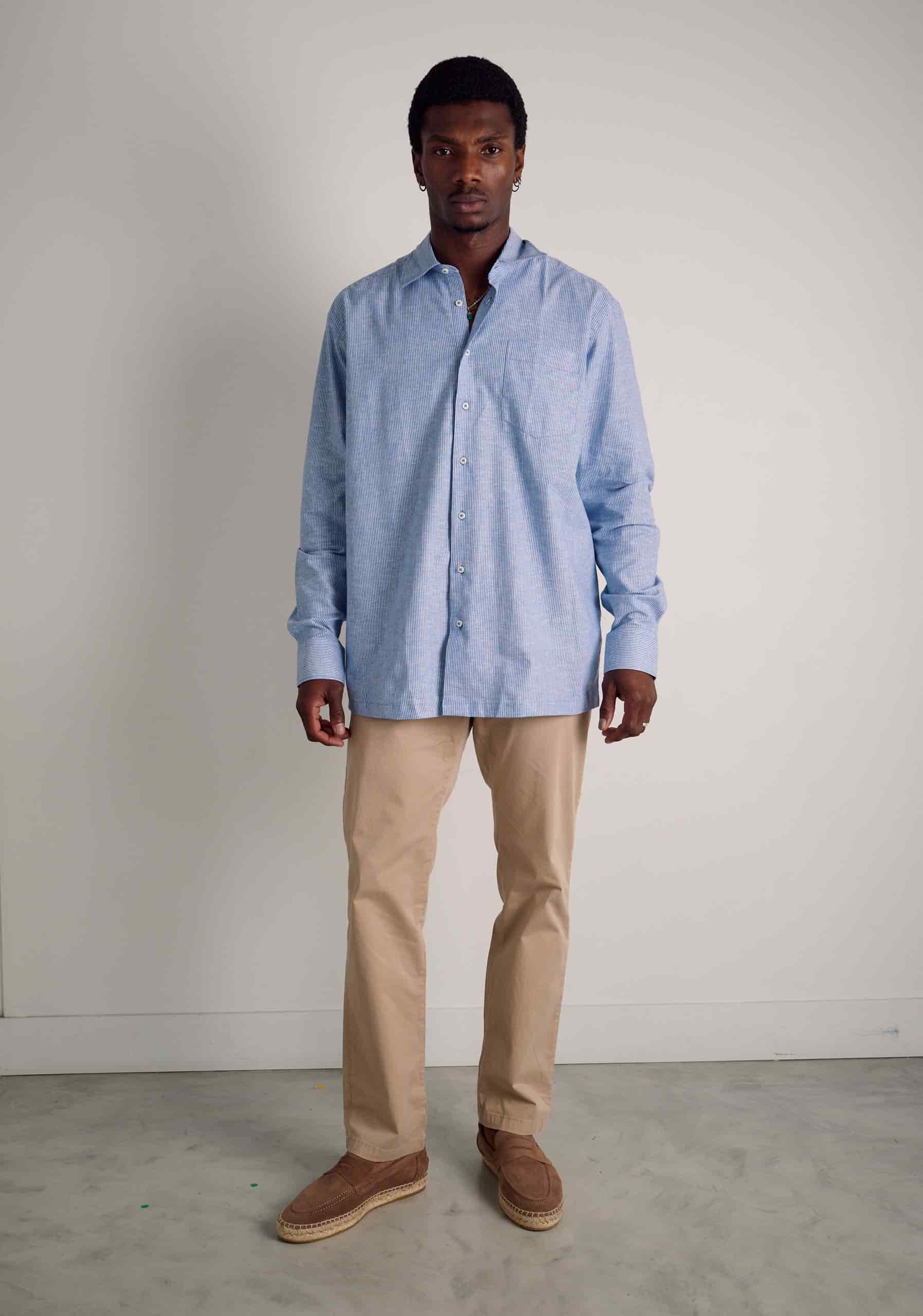 Camisa H CI Jamaica Rayas Delg Azul Medio - miniatura 3