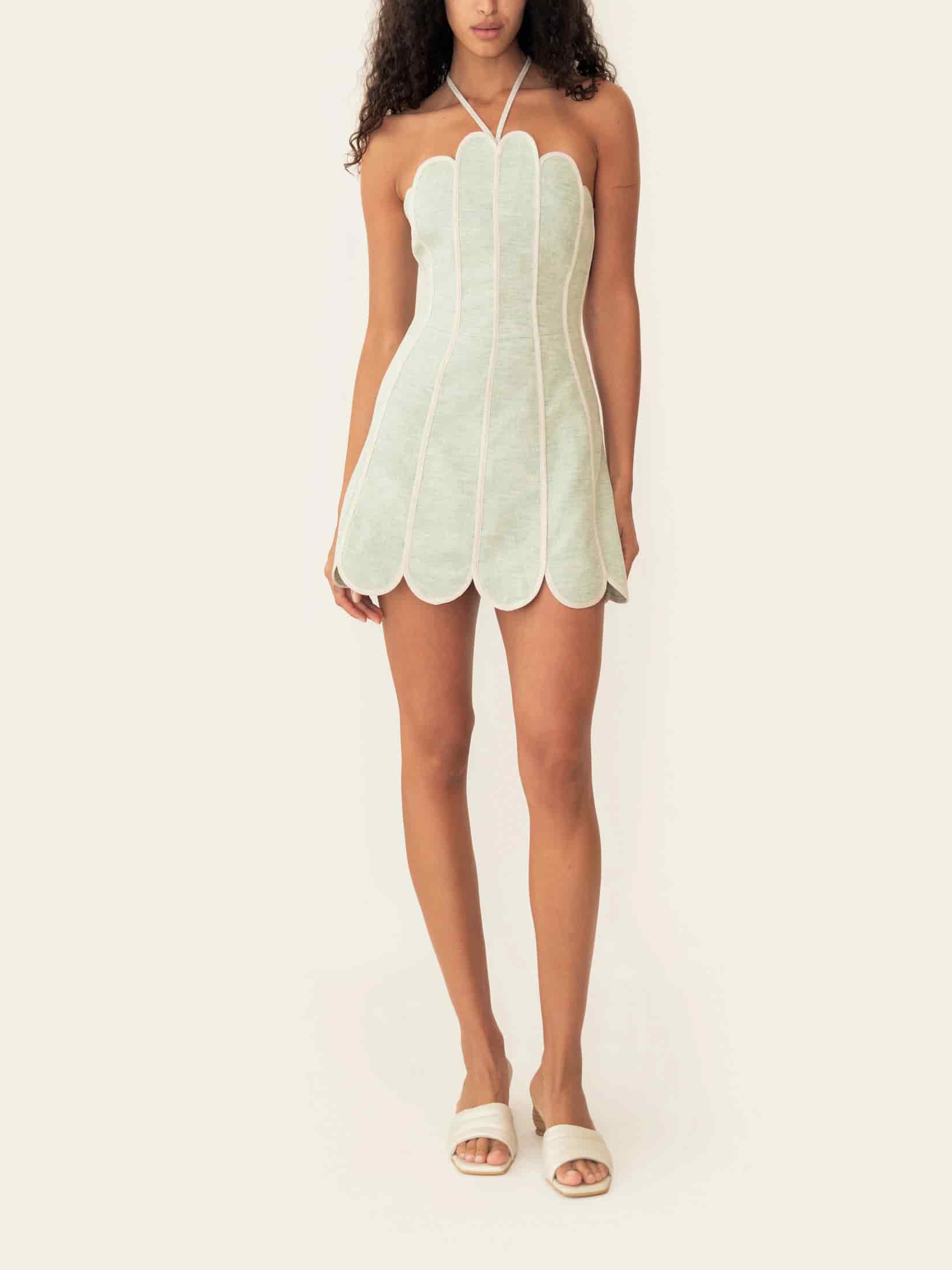 LENNY DRESS SEAFOAM GREEN - miniatura 3