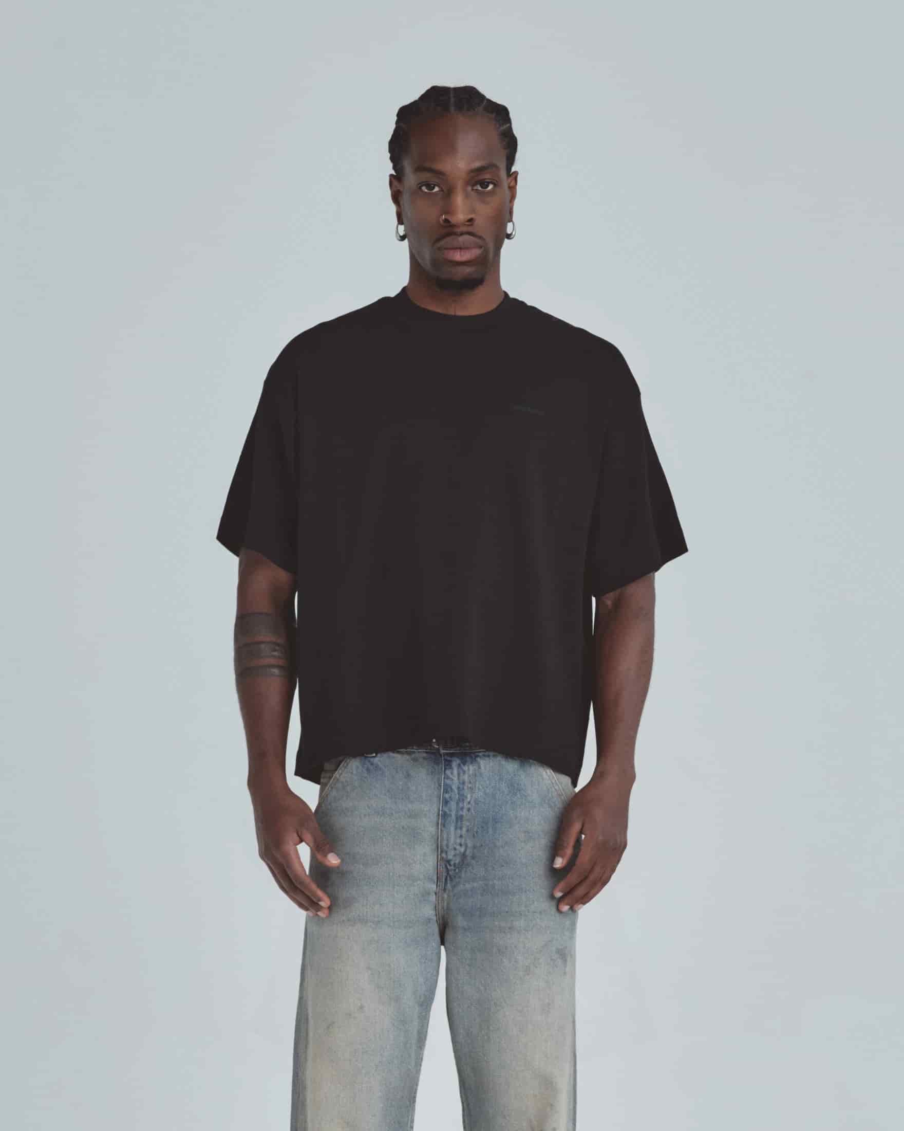Line Basic Boxy Fit Tshirt Black - miniatura 6