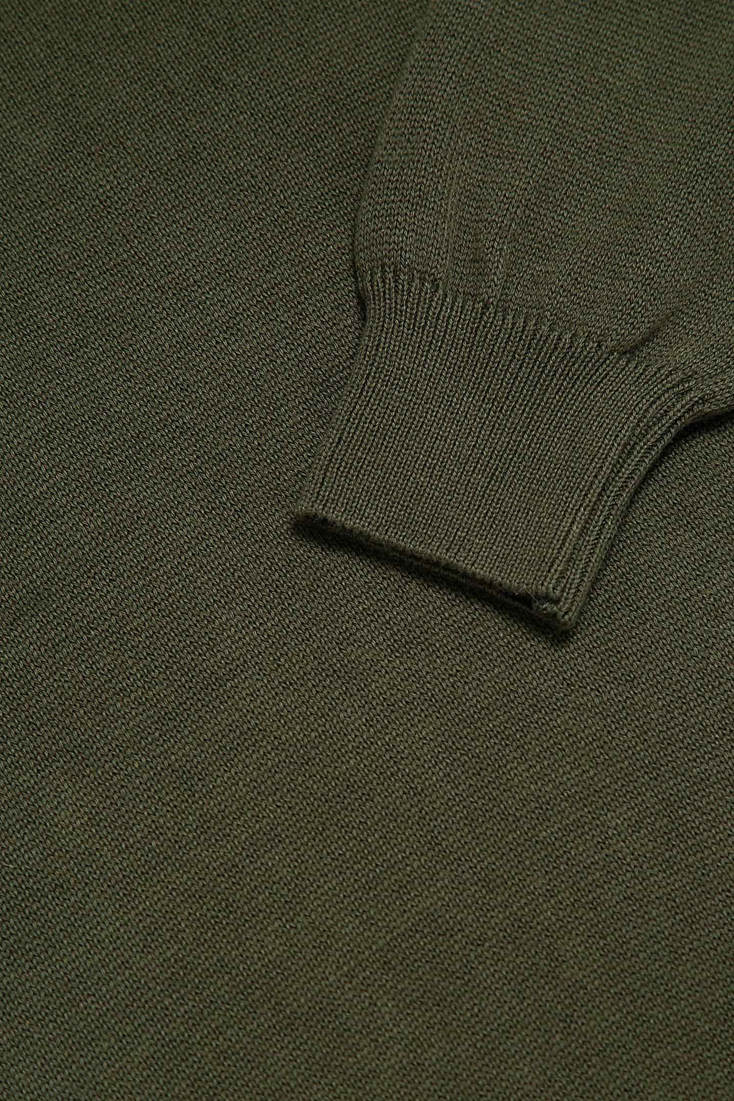 Saco Half Zip Algodón Verde Militar - miniatura 3