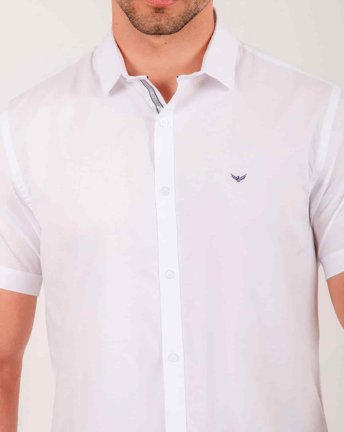 Camisa blanca manga corta para hombre - miniatura 41