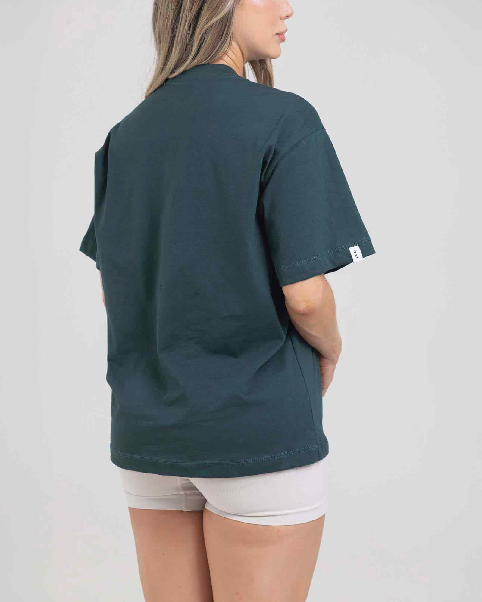 Camiseta oversize tropi vibes verde esmeralda FIBER - miniatura 2