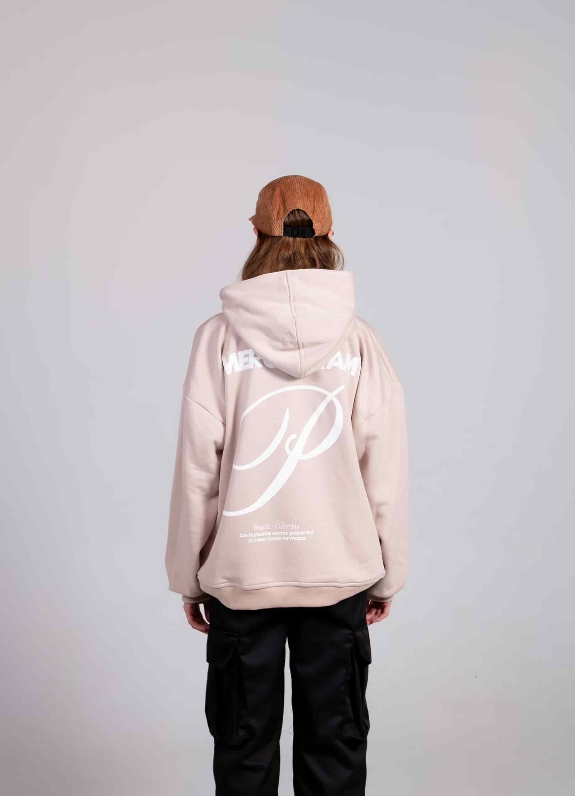 Hoodie Oversize Beigie - miniatura 1