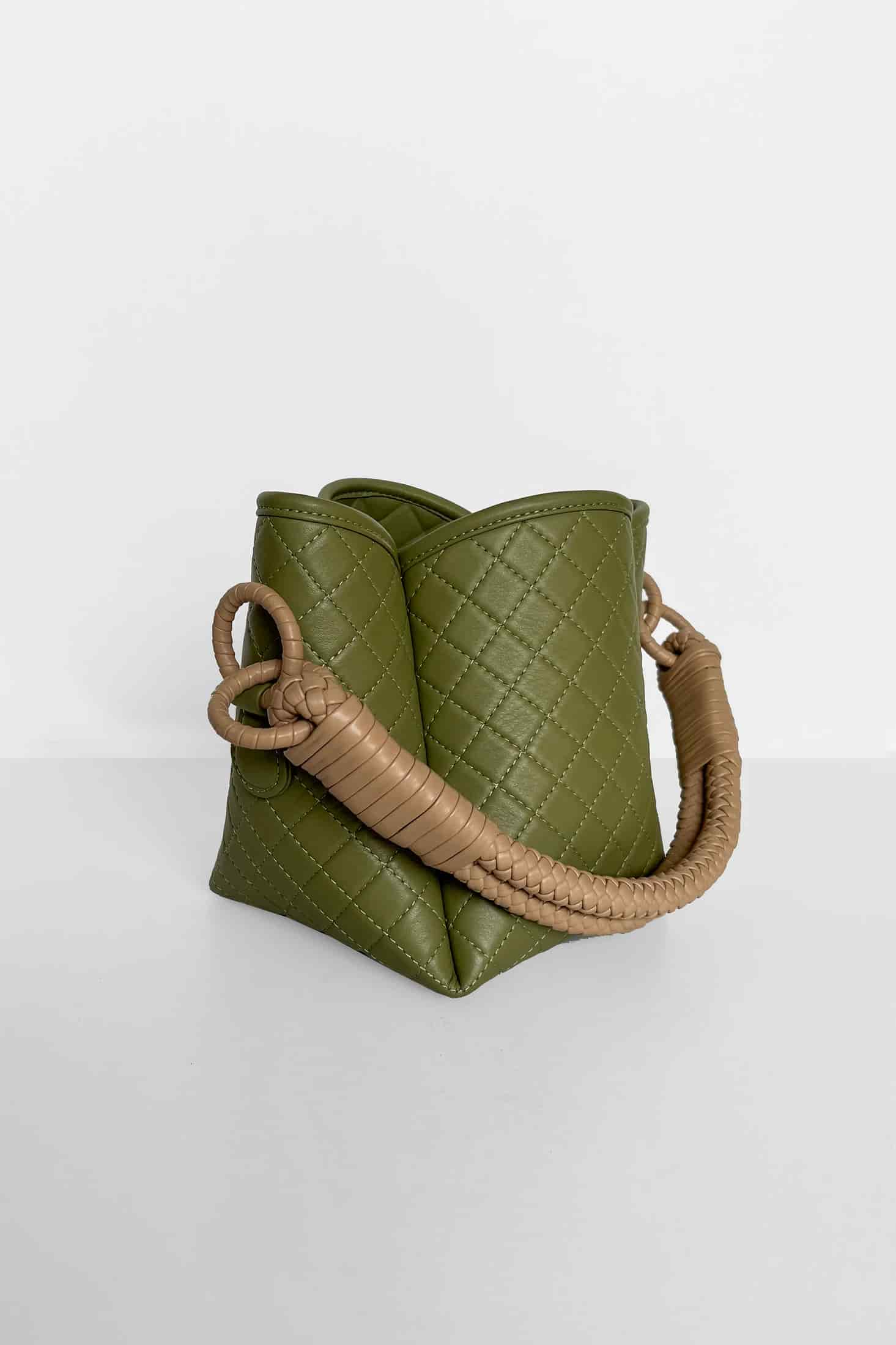 Tulip Mini Bucket Bag, Aloe & Cappuccino - miniatura 2