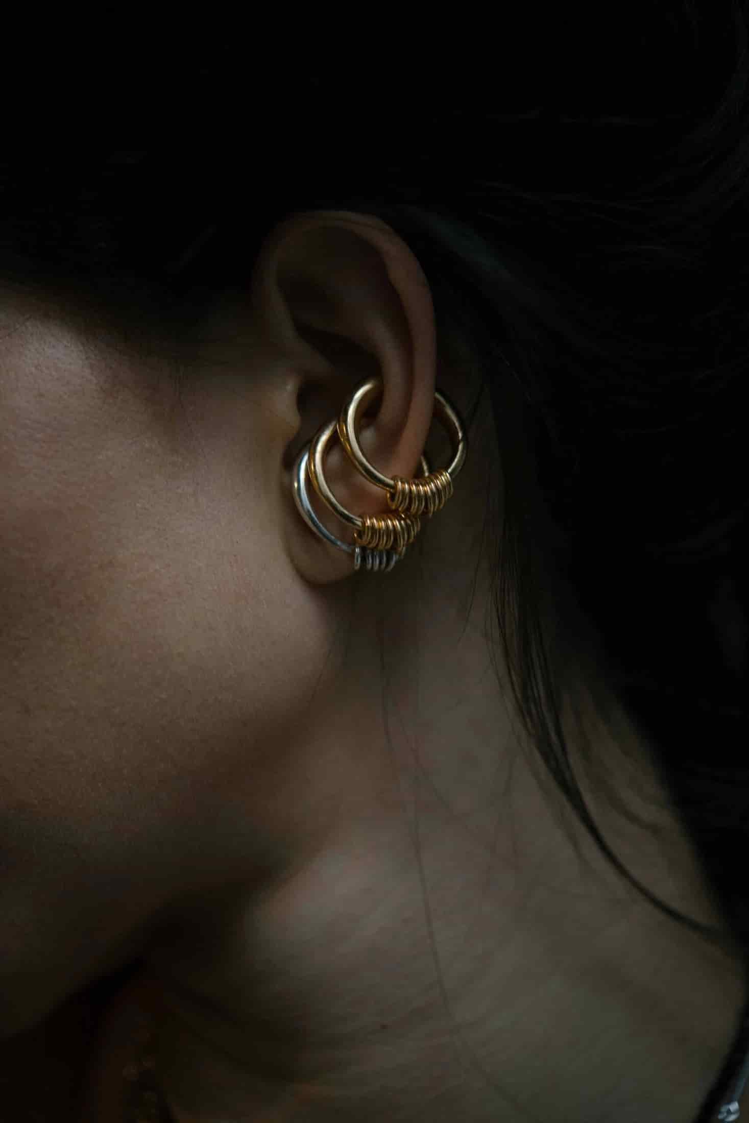 Kundali Ear Cuff Ring Silver - miniatura 2