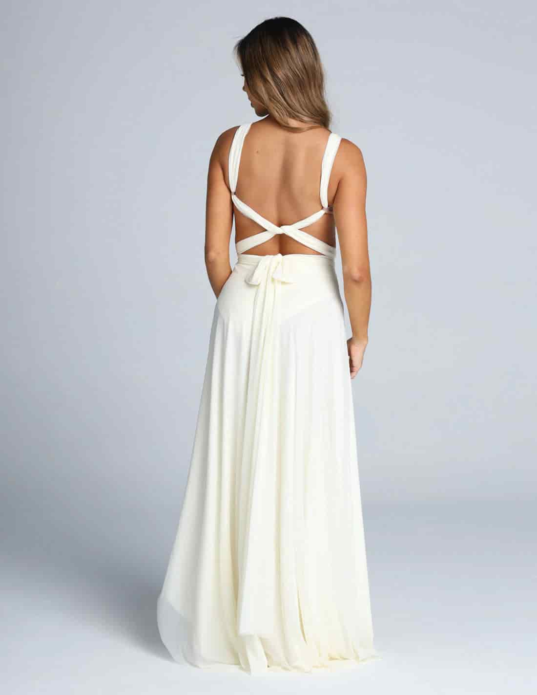 Vestido Feather Marfil - miniatura 3