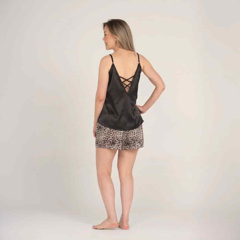 Short de Pijama en Satin Jaguar - miniatura 3