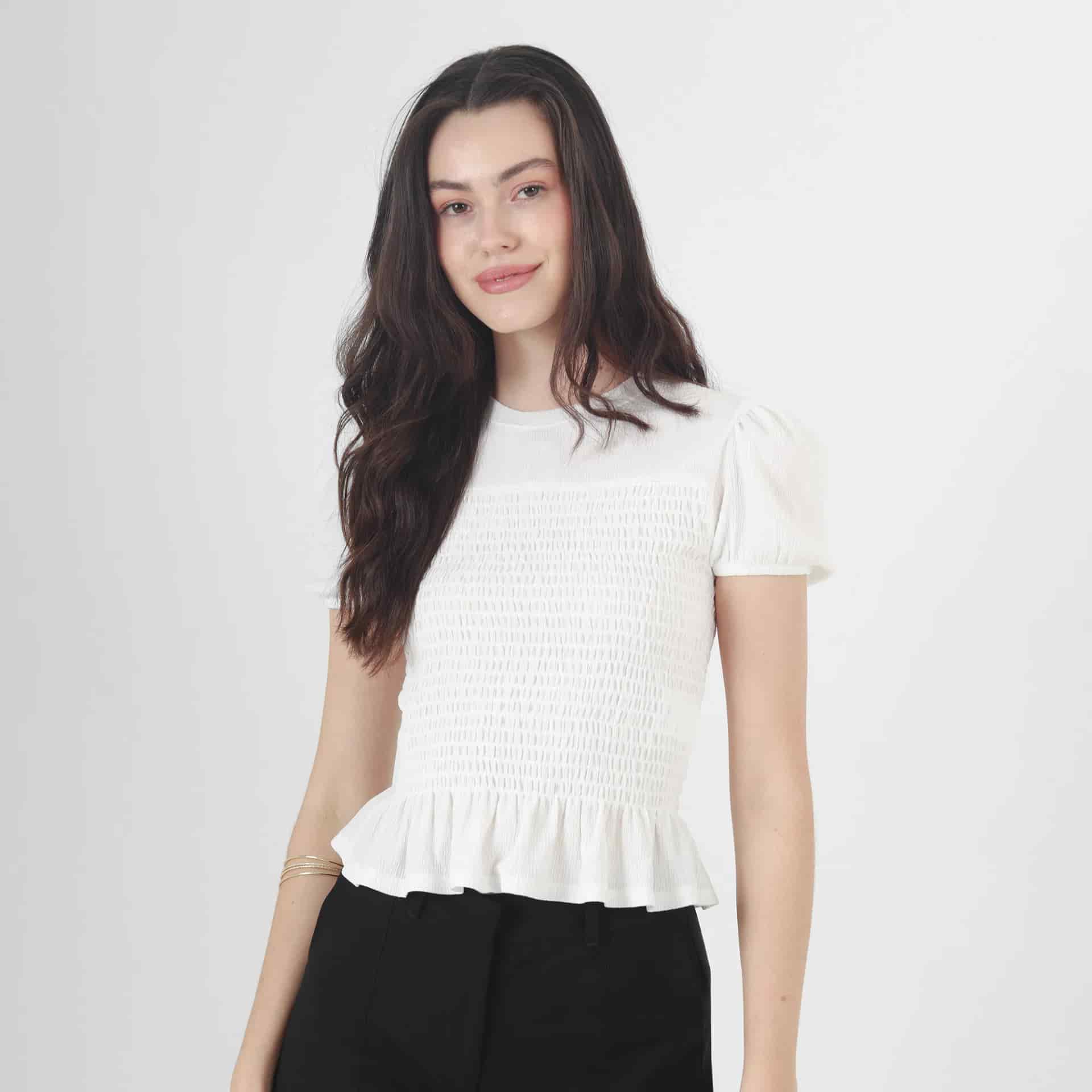 Blusa Cuello Redondo Manga Corta - miniatura 2