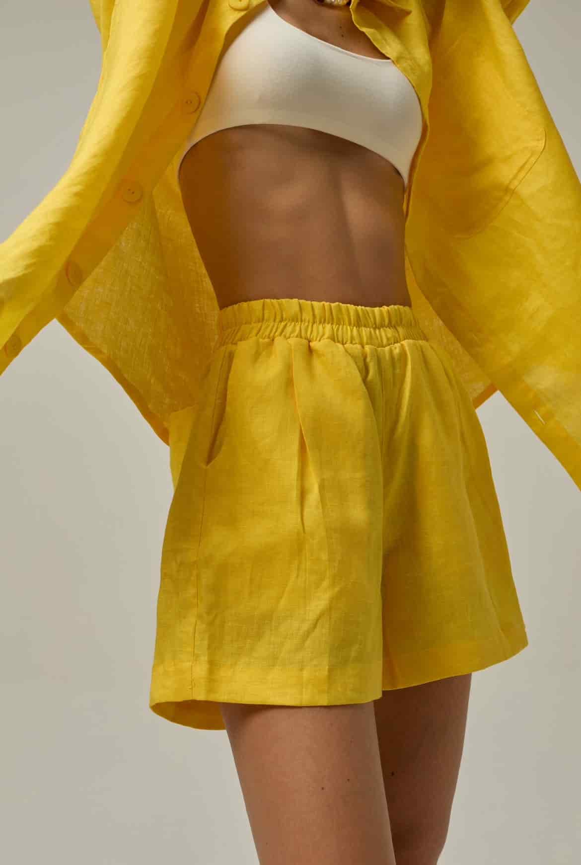 Short Dancer de Lino | amarillo - miniatura 1