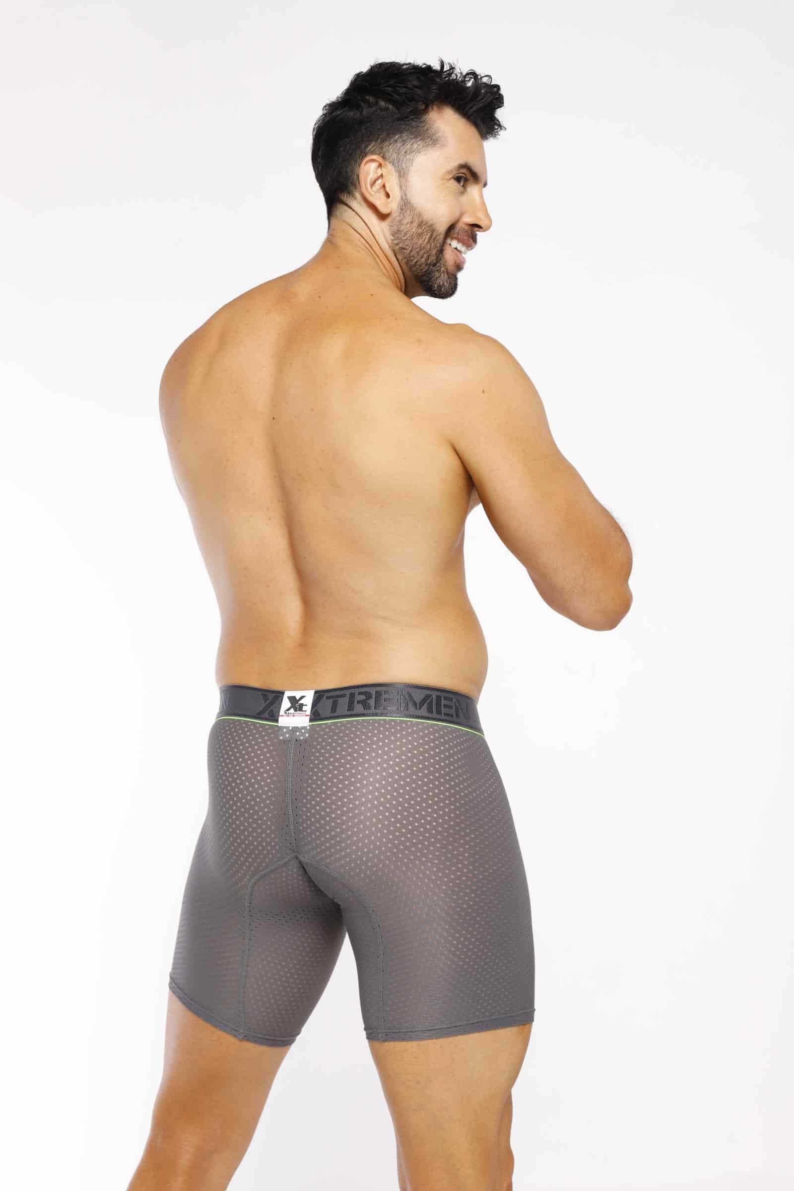 BOXER DEPORTIVO MICROFIBRA MALLA GRIS OSCURO - miniatura 2