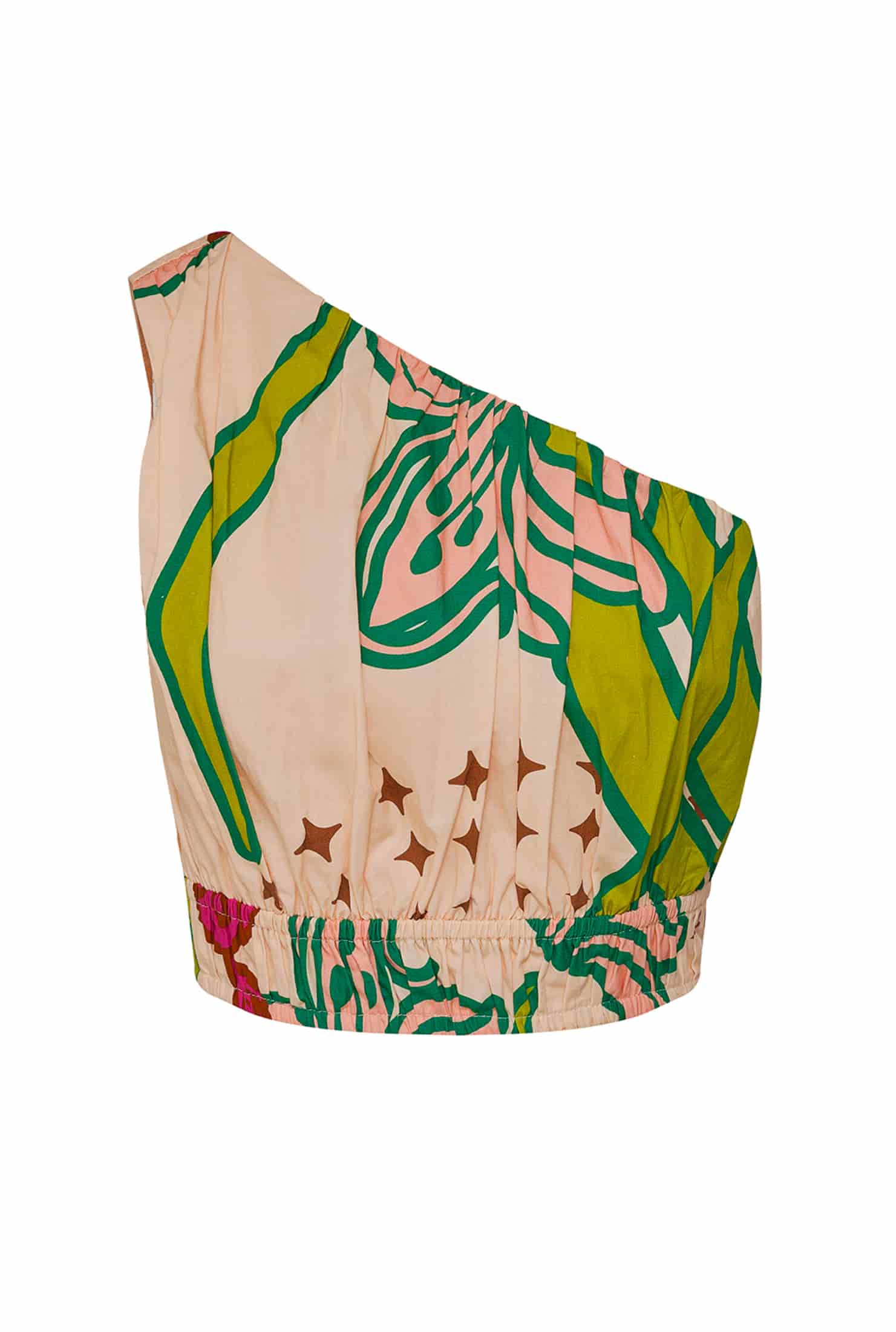 Ornella Cotton Top / Beige Moon Garden - miniatura 1