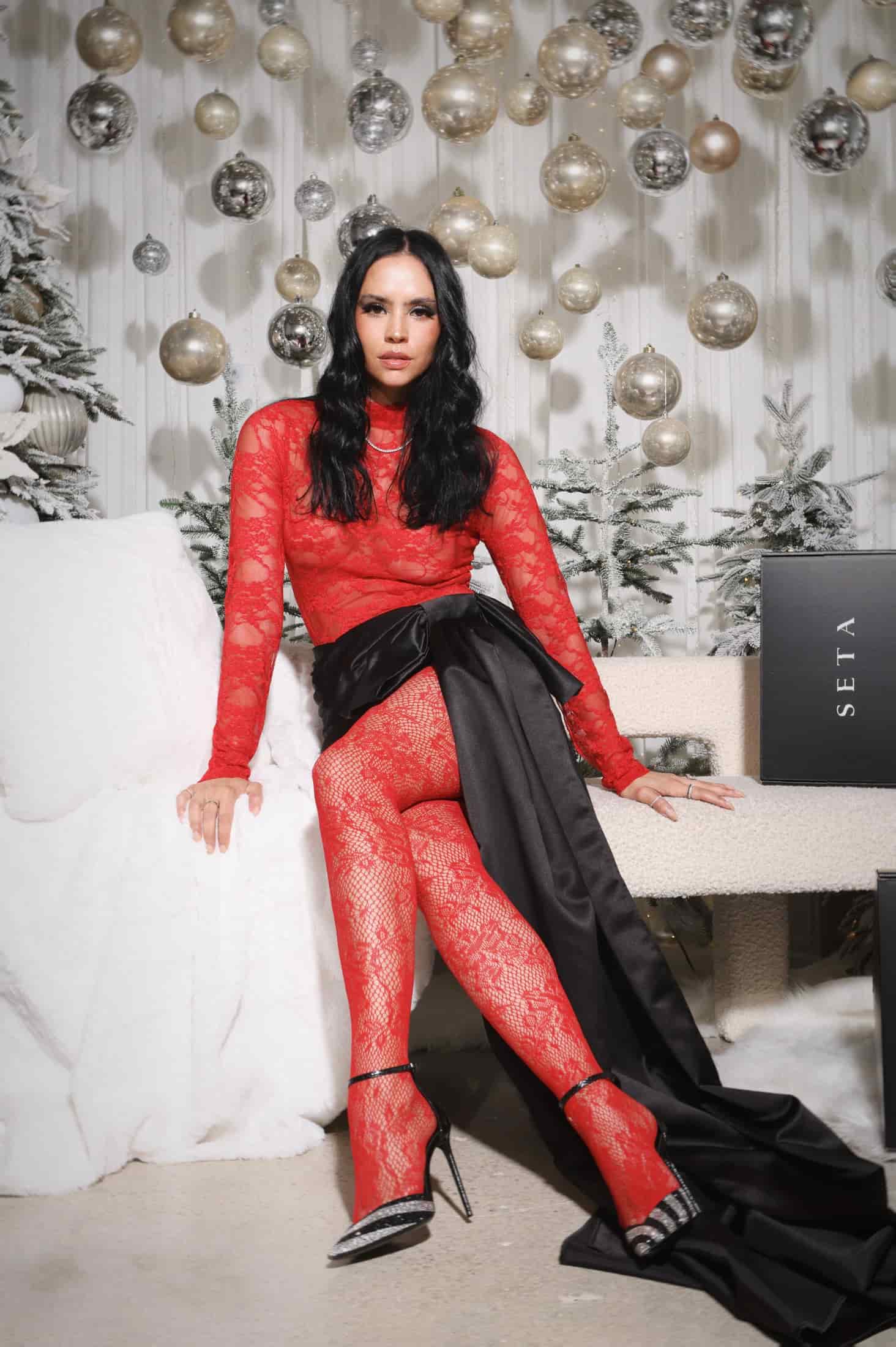RED LACE BODYSUIT - miniatura 1
