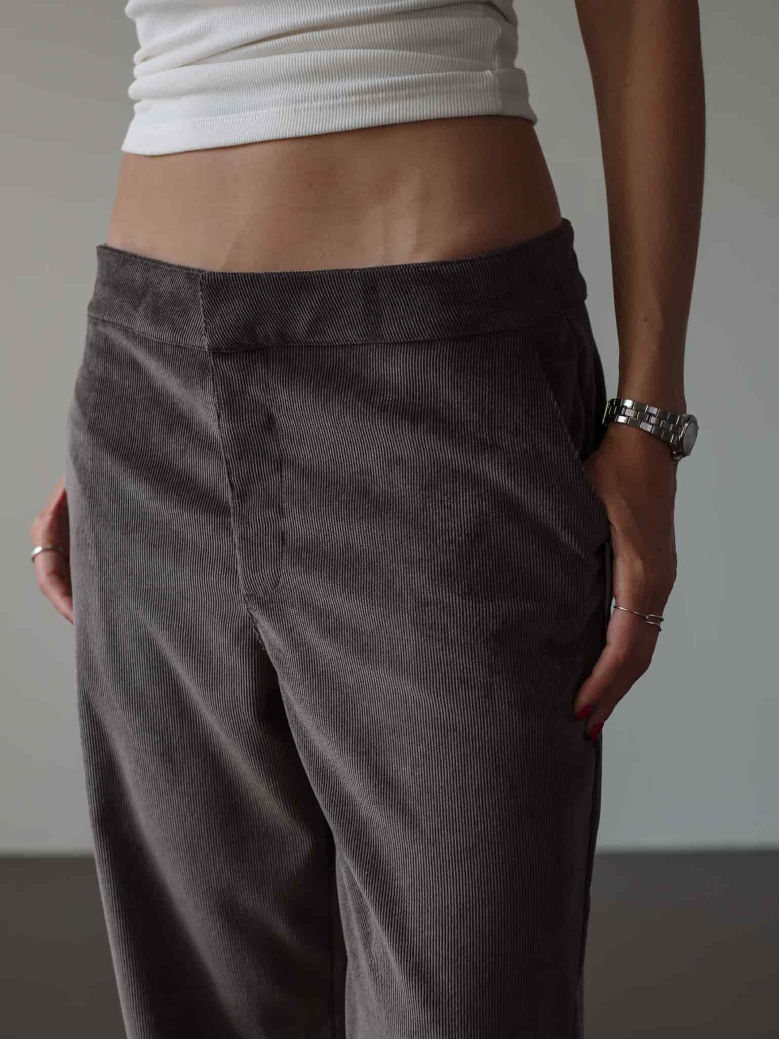 CORD STRAIGHT TROUSER - DEEP BROWN - miniatura 8