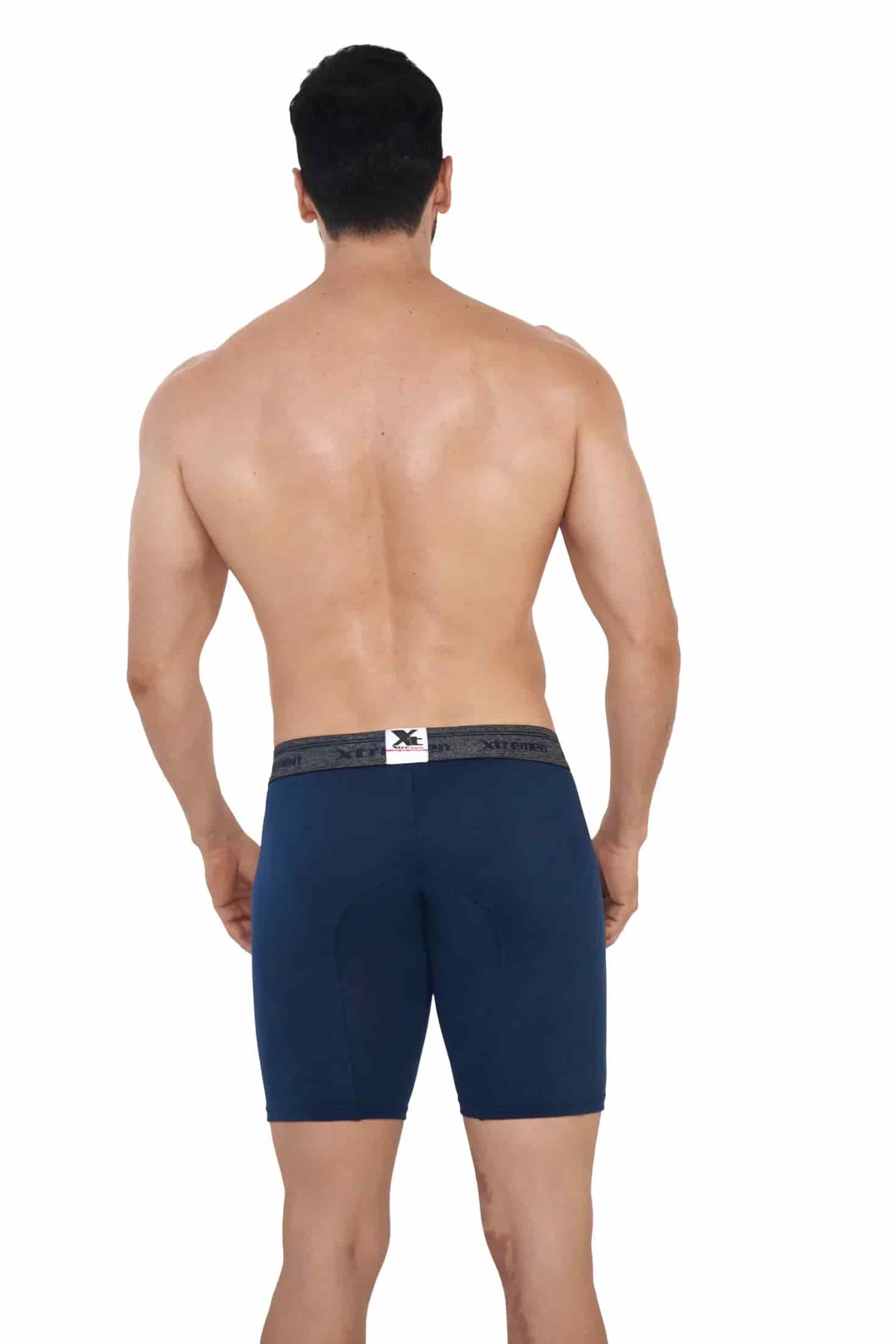 BOXER ALGODÓN DEPORTIVO FONDO ENTERO AZUL OSCURO - miniatura 2