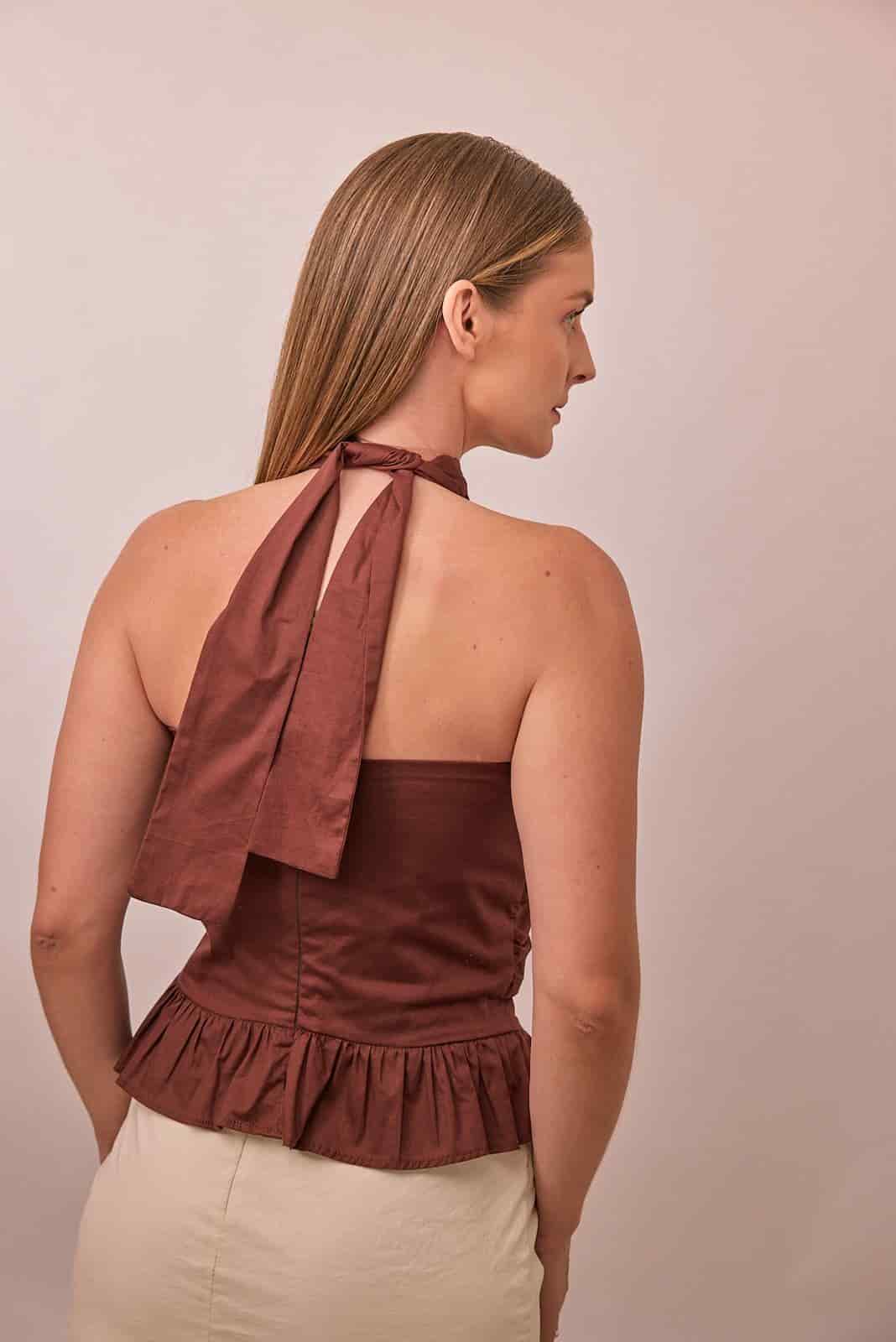 Bianca Top in Brown - miniatura 2