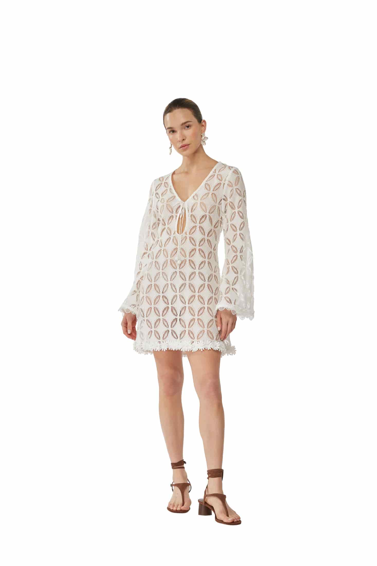 POSITANA TUNIC DRESS WHITE - miniatura 1