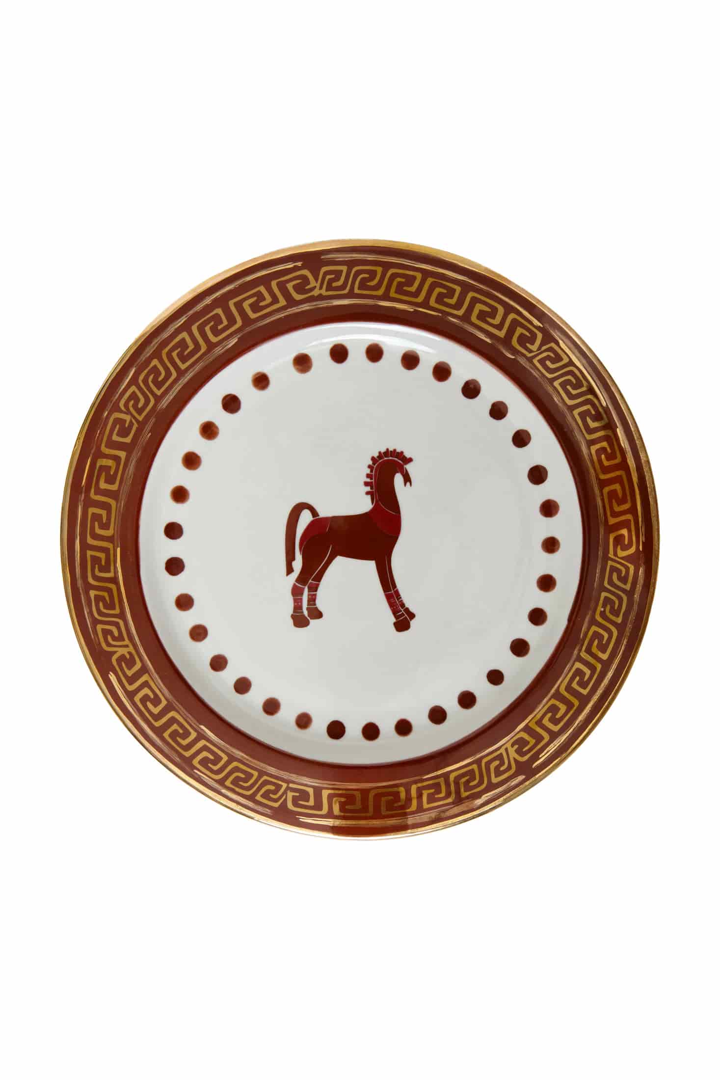 Solana Horse Dinner Plate / Chocolate & Gold - miniatura 1