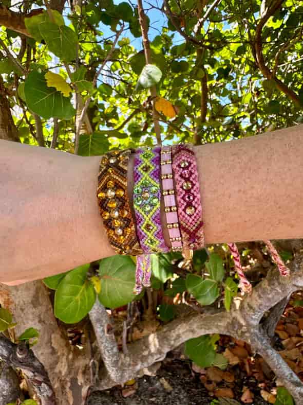 Wayuu Skinny Bracelet | Pink Aura - miniatura 13