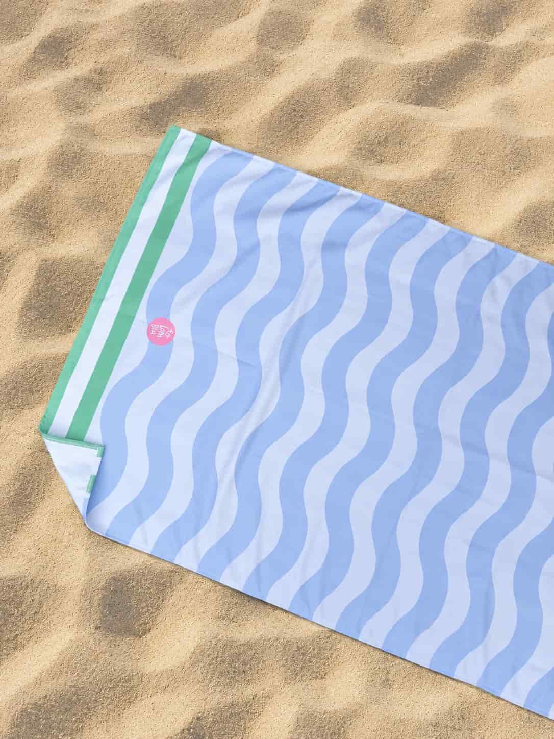 Toalla Estampada Ondas Azul - miniatura 3