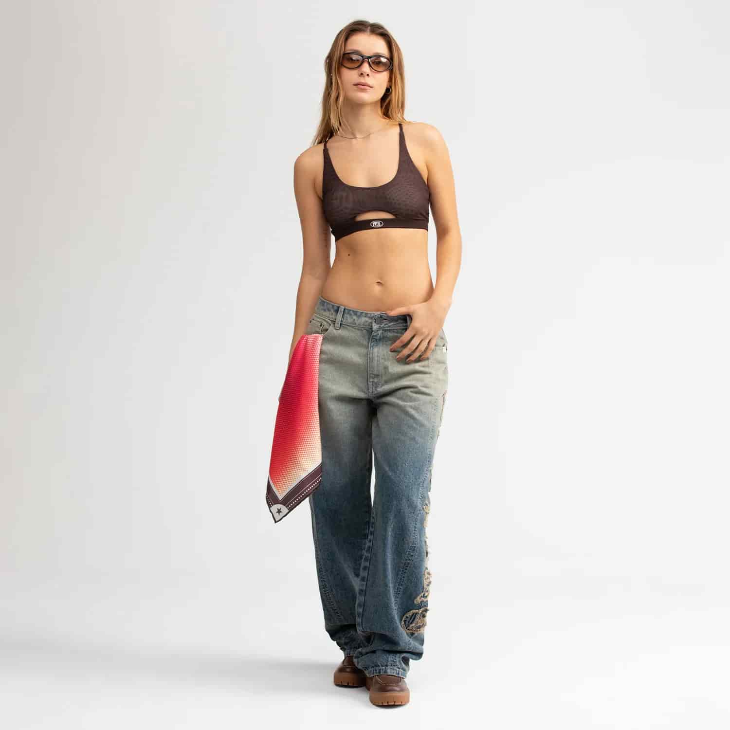 Barrel Denim Pants - Washed Blue - miniatura 8
