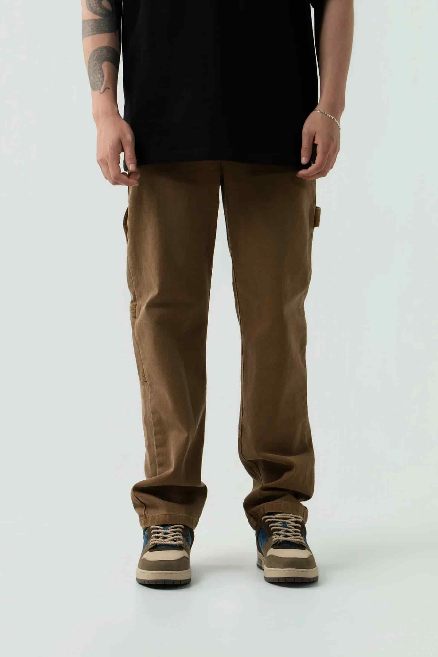 PANTALON CARGO COLOR CAFE - miniatura 2