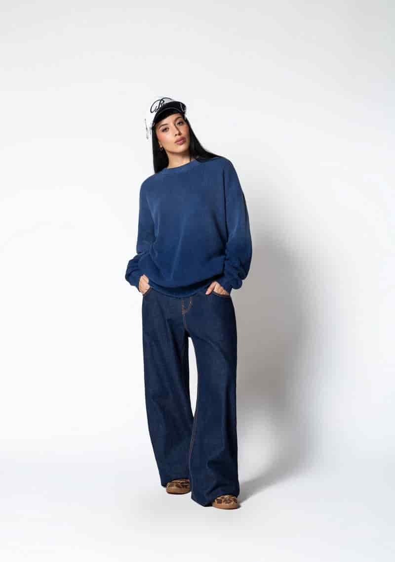 Dopamine blue knit crewneck - miniatura 6