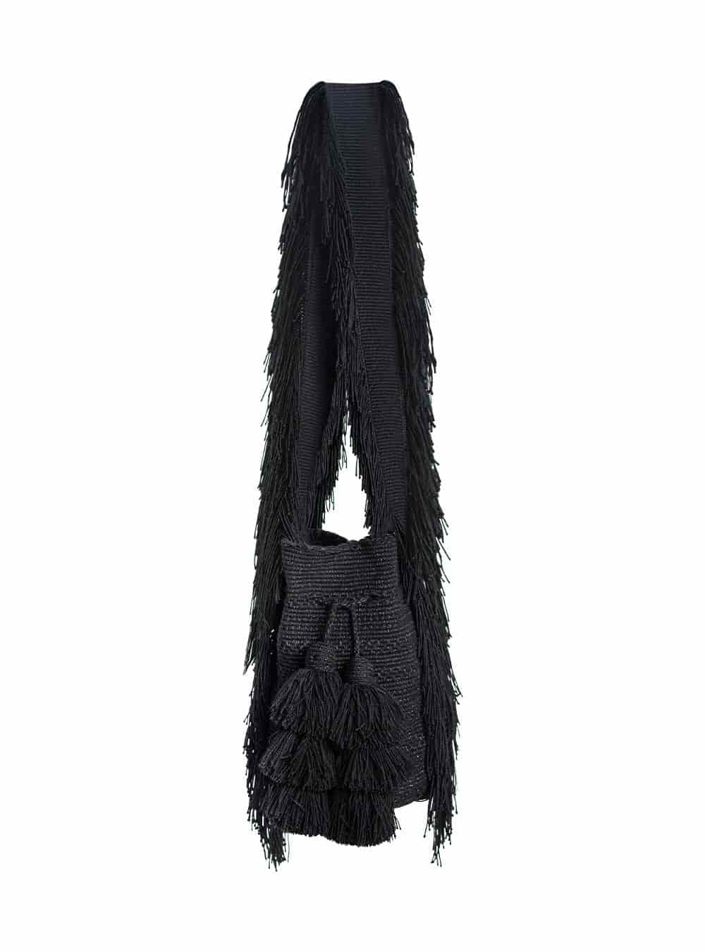 Mochila Wayuu Kamsa Shiiliwaiya Black - miniatura 1