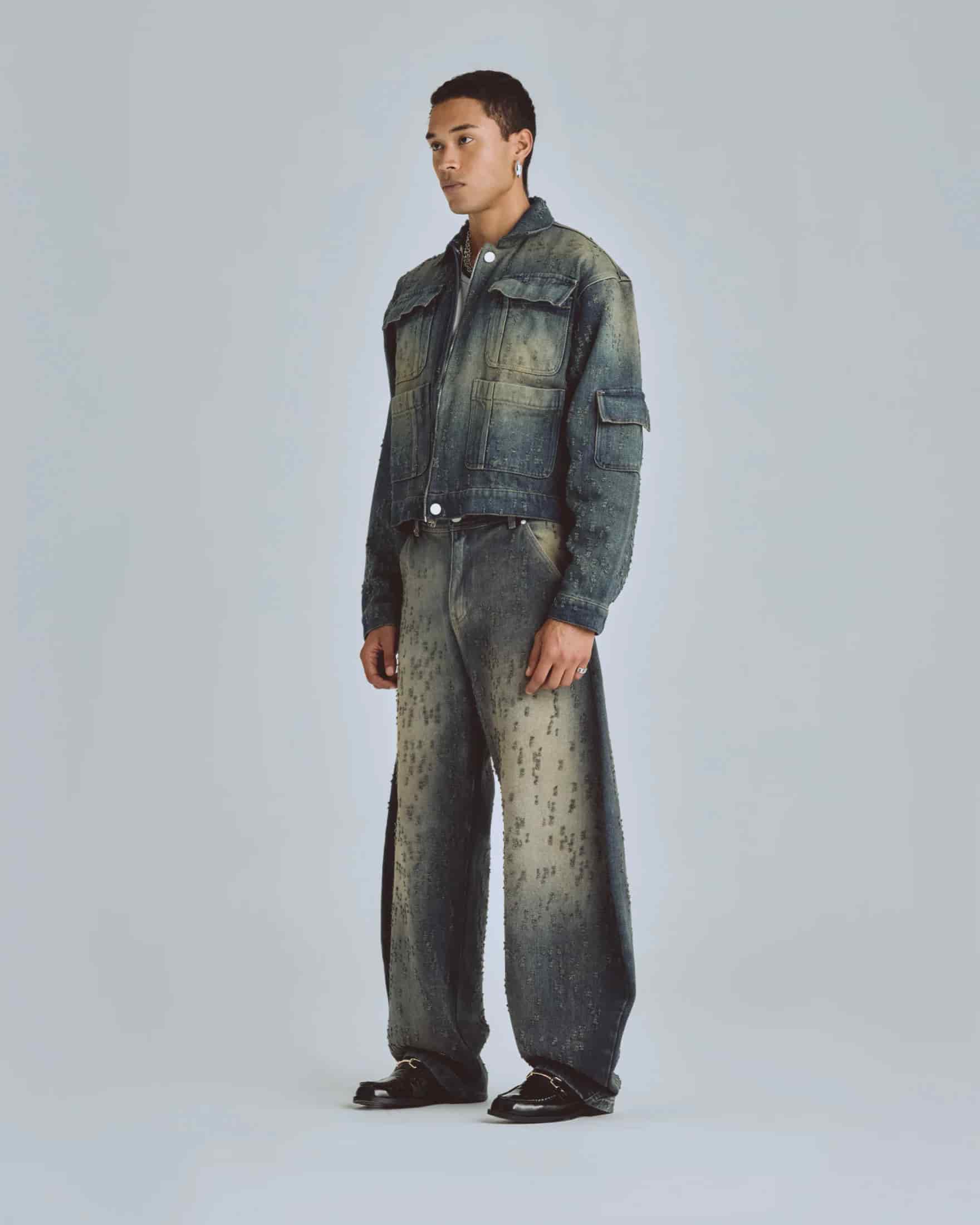 Agnus Dei U Ripped Barrel Jean Dirty Blue - miniatura 11
