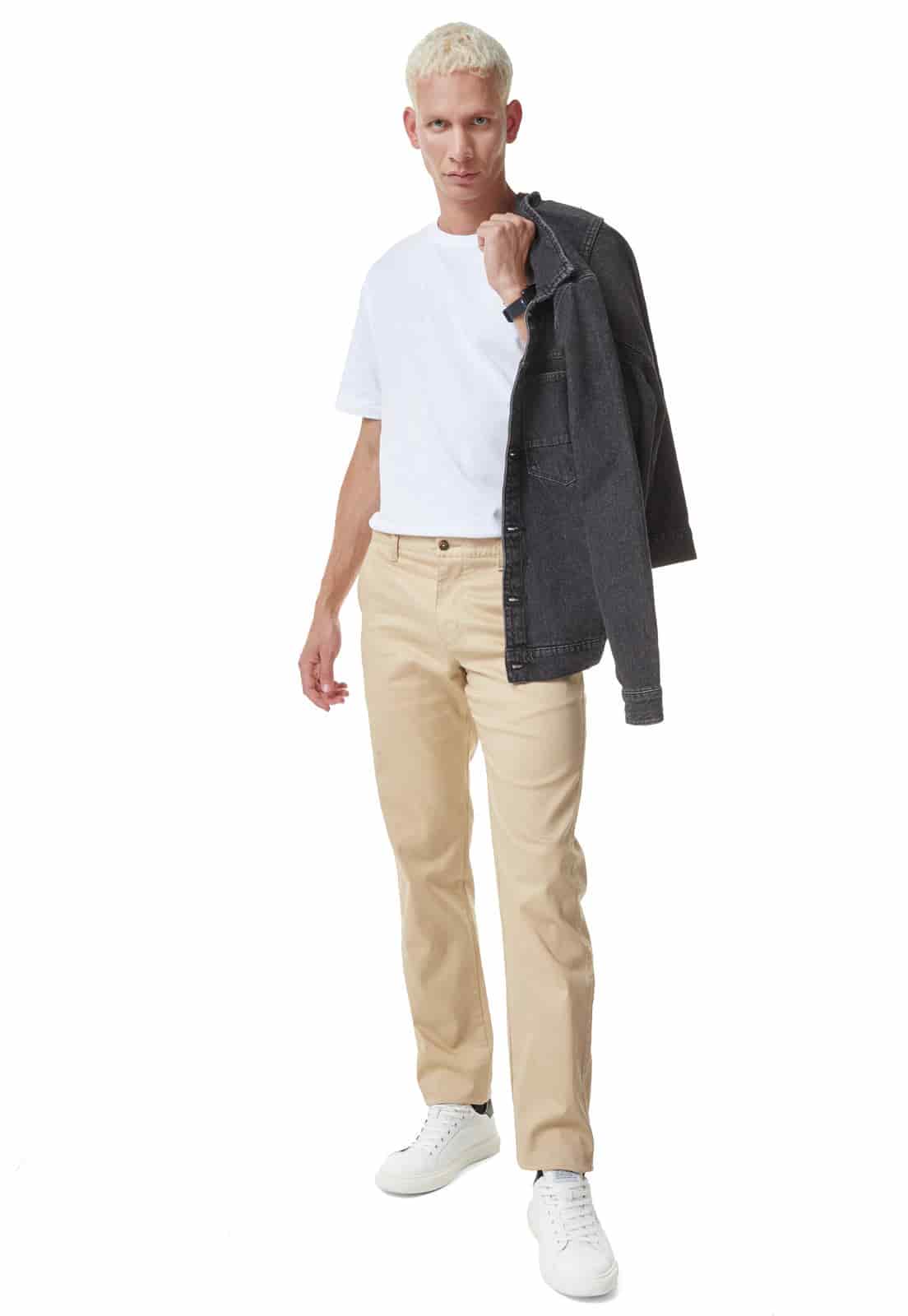 Pantalón dril beige claro - miniatura 4
