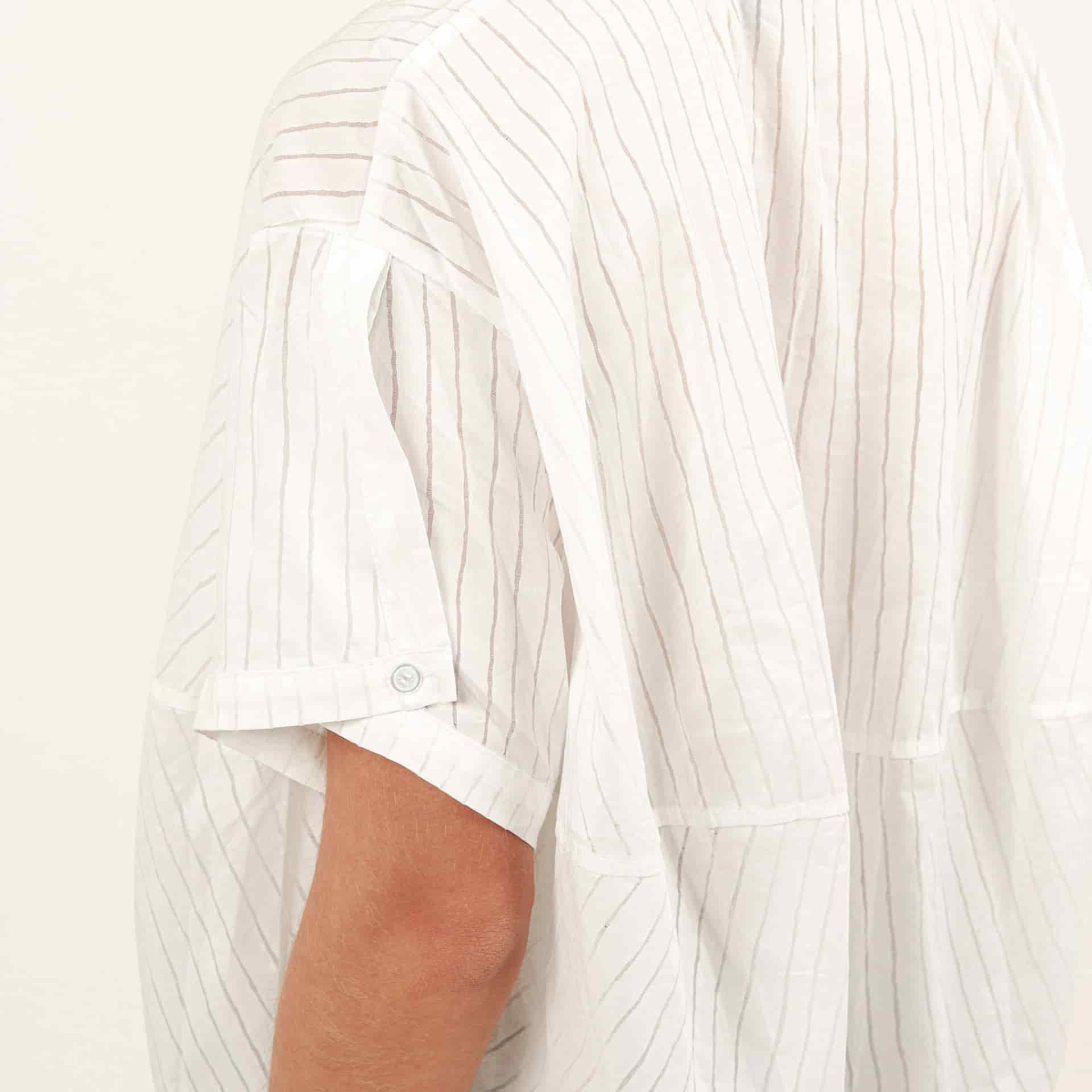 Blusa cuello V manga corta - miniatura 4