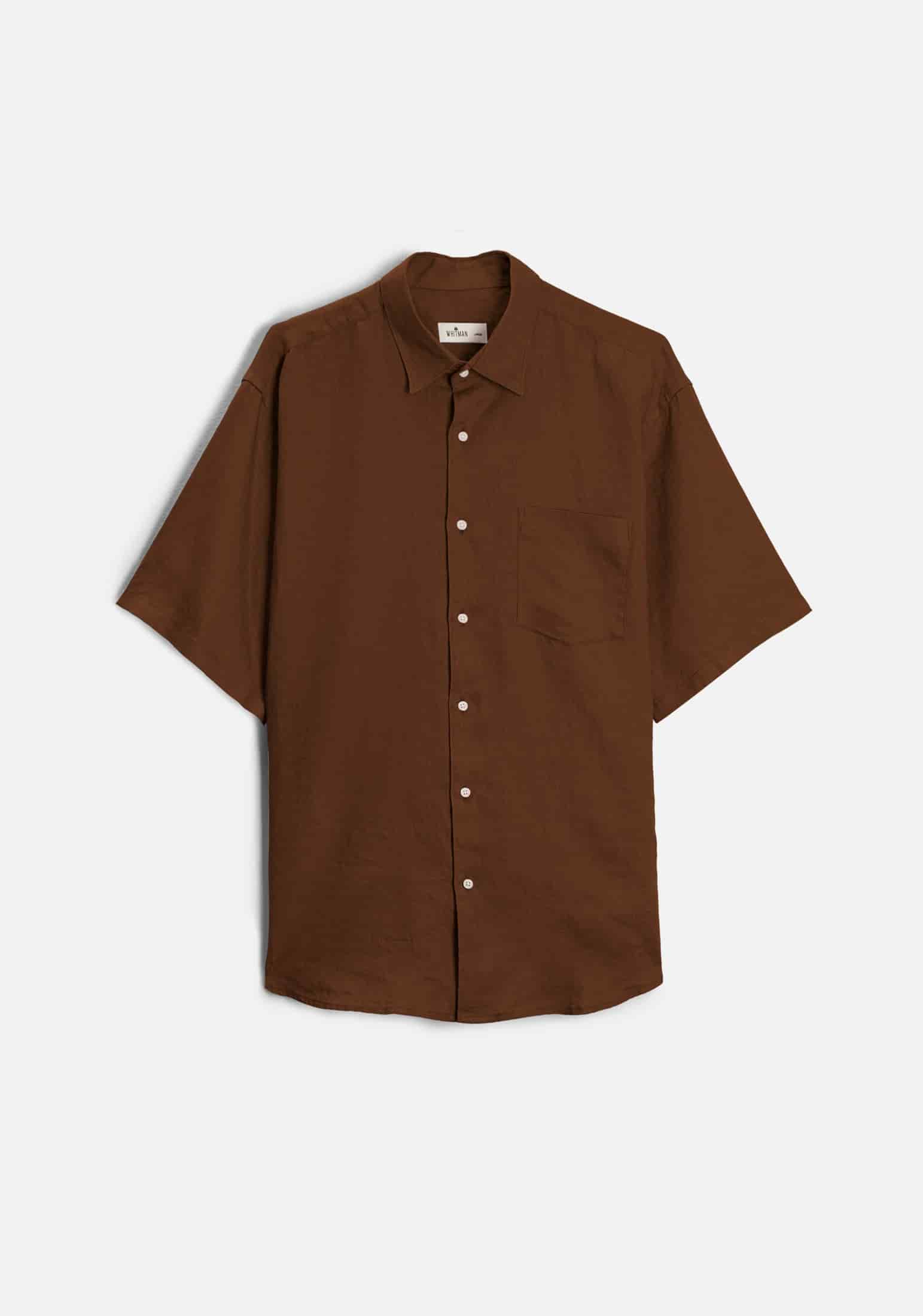 Camisa Lino Harlem Tabaco - miniatura 1