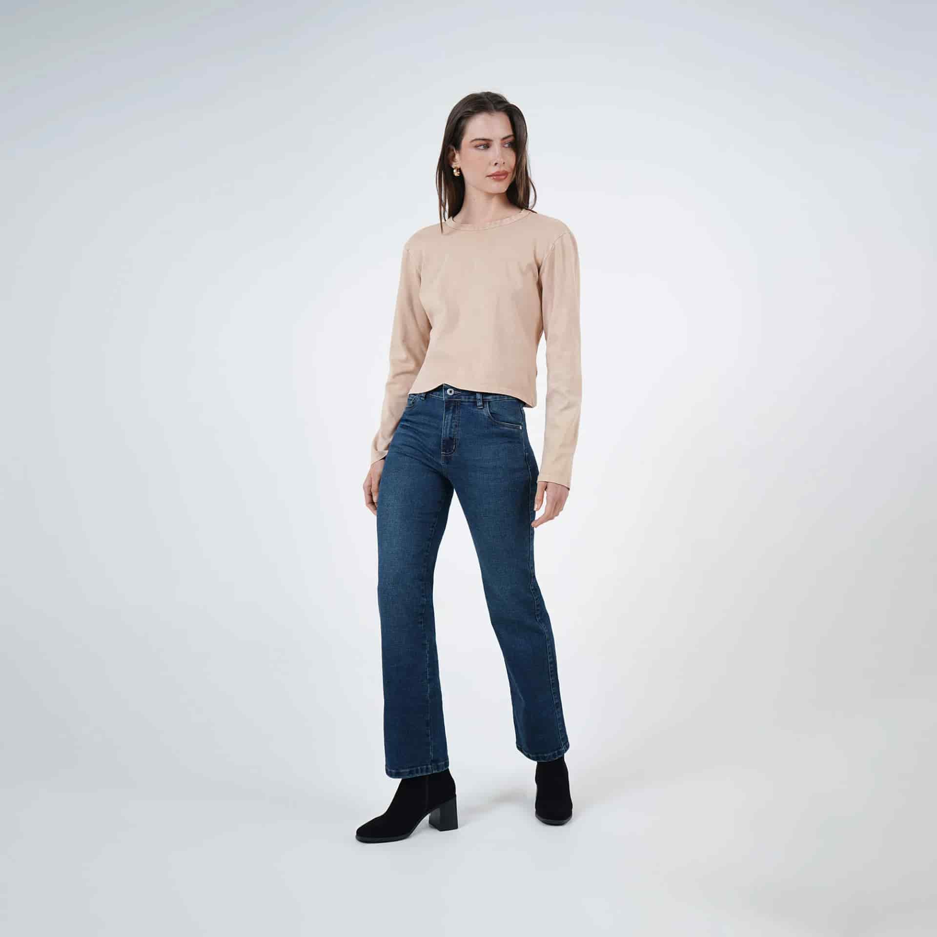 Jean Illusion Tiro Alto Bota Recta - miniatura 3