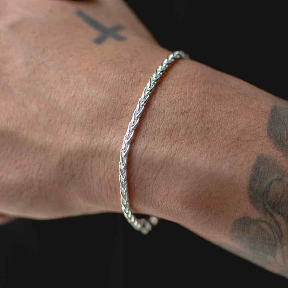 Pulsera Espiga Plata Ley 925 - miniatura 1