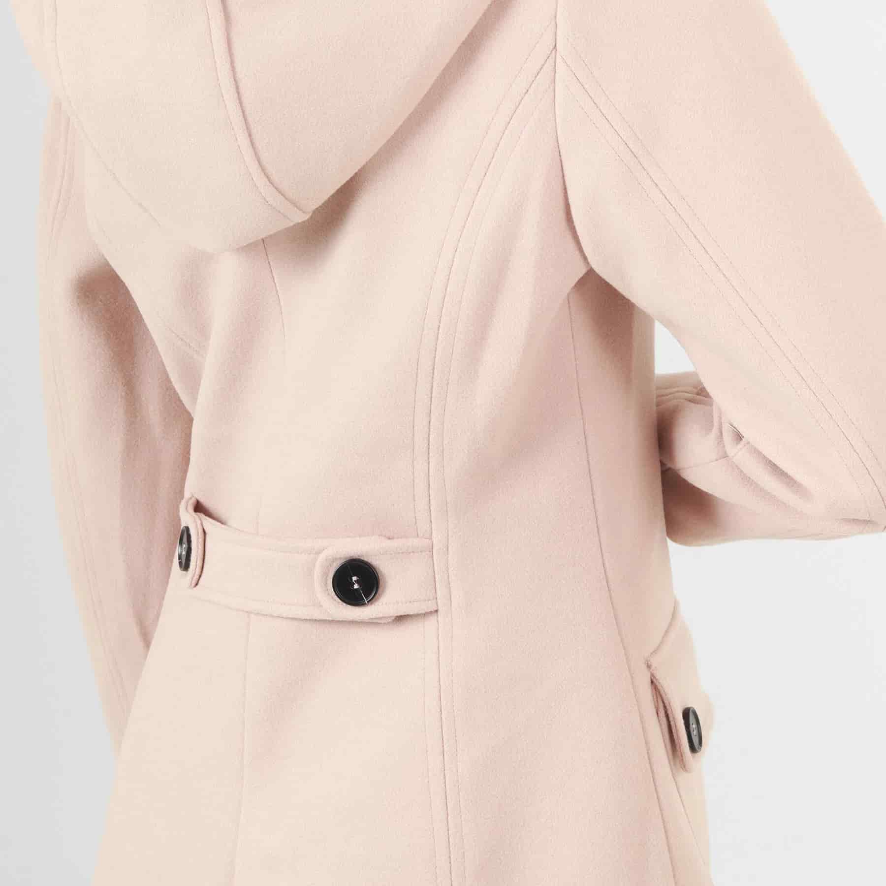 Chaqueta abrigo trench cruzado cuello solapa con capucha - miniatura 15
