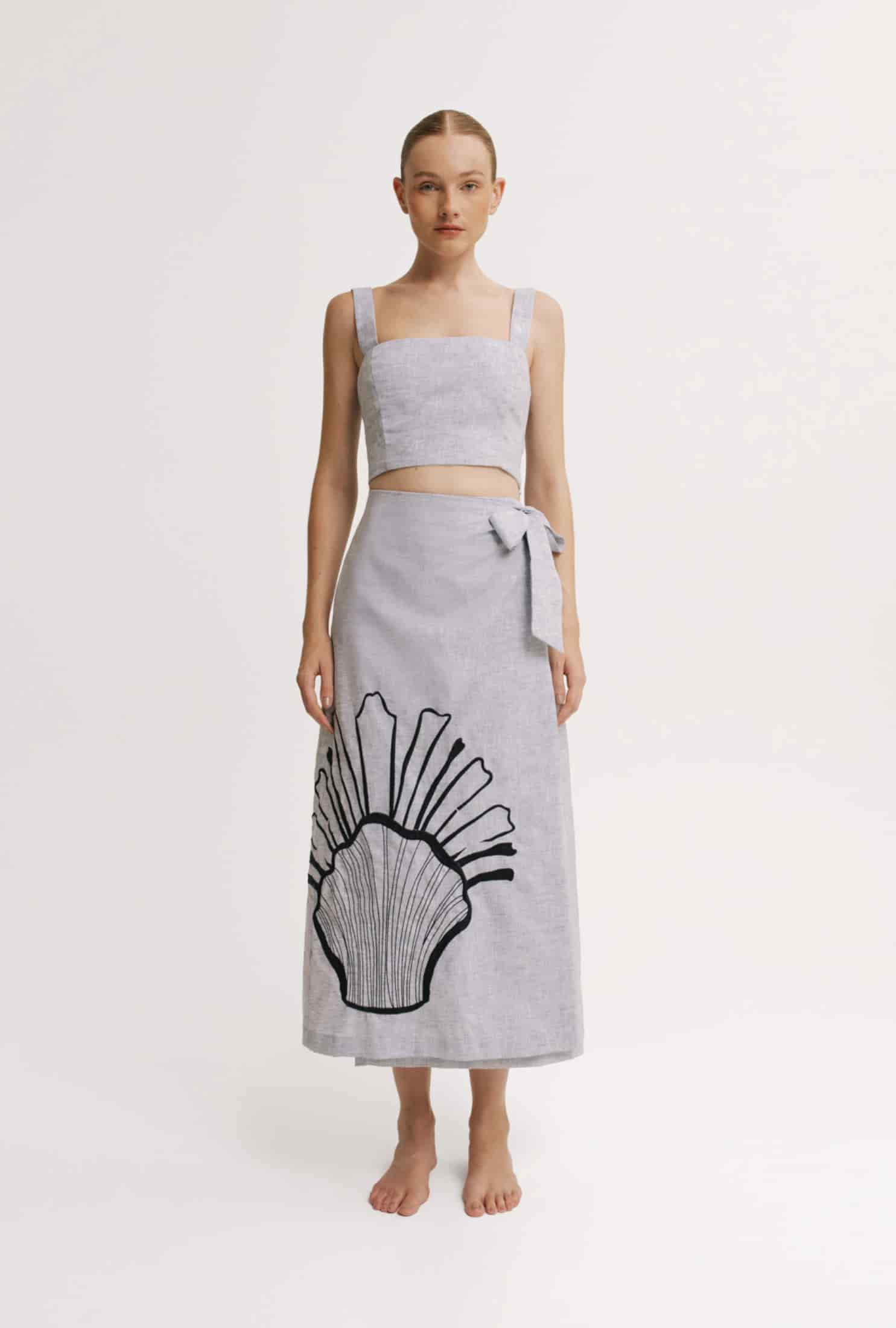 Crop Top Tiana & Falda Samira Caracola - miniatura 1