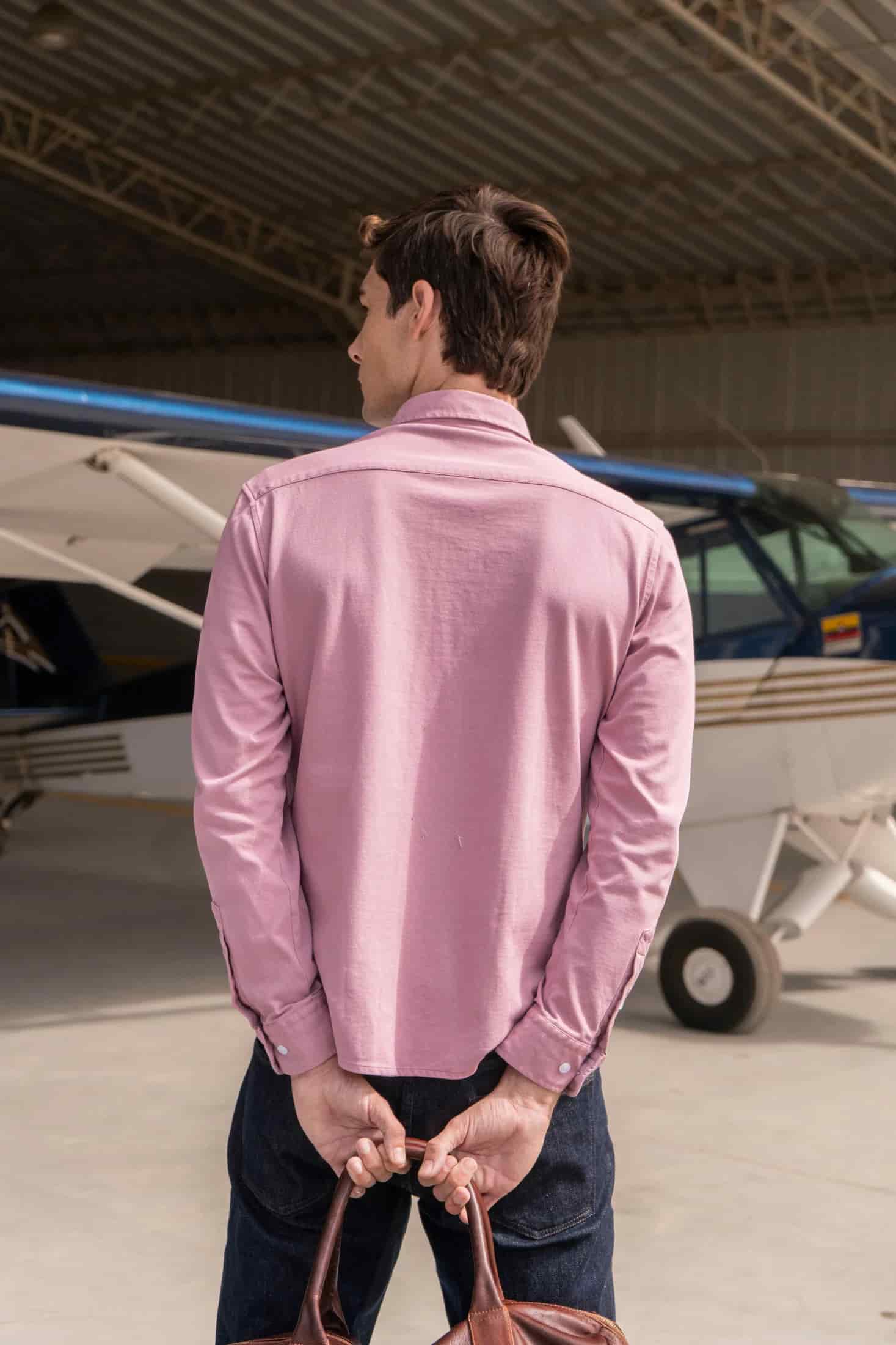 Camisa Micro Pique Hombre Palo Rosa - miniatura 3