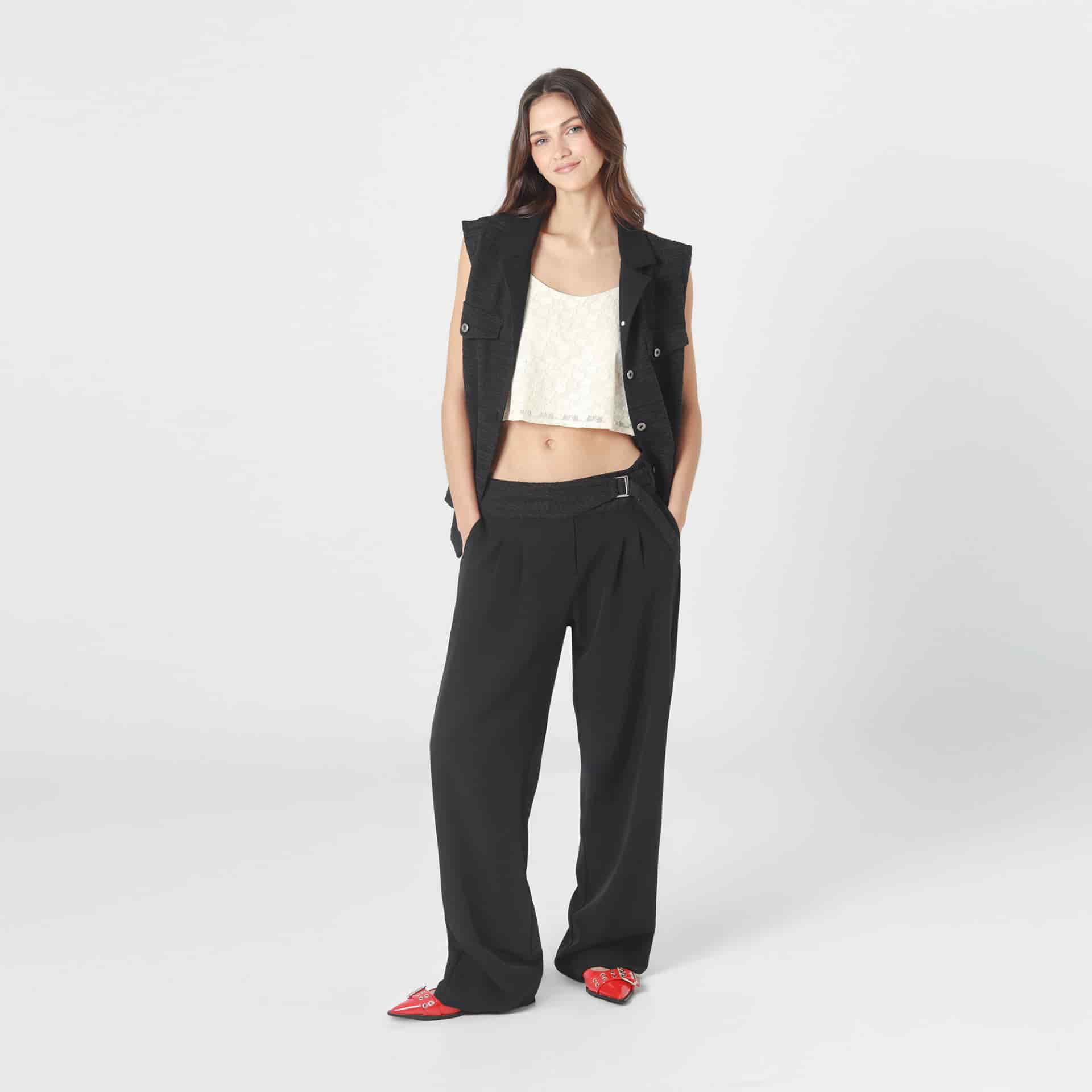 Pantalon Tiro Alto Bota Recta - miniatura 1