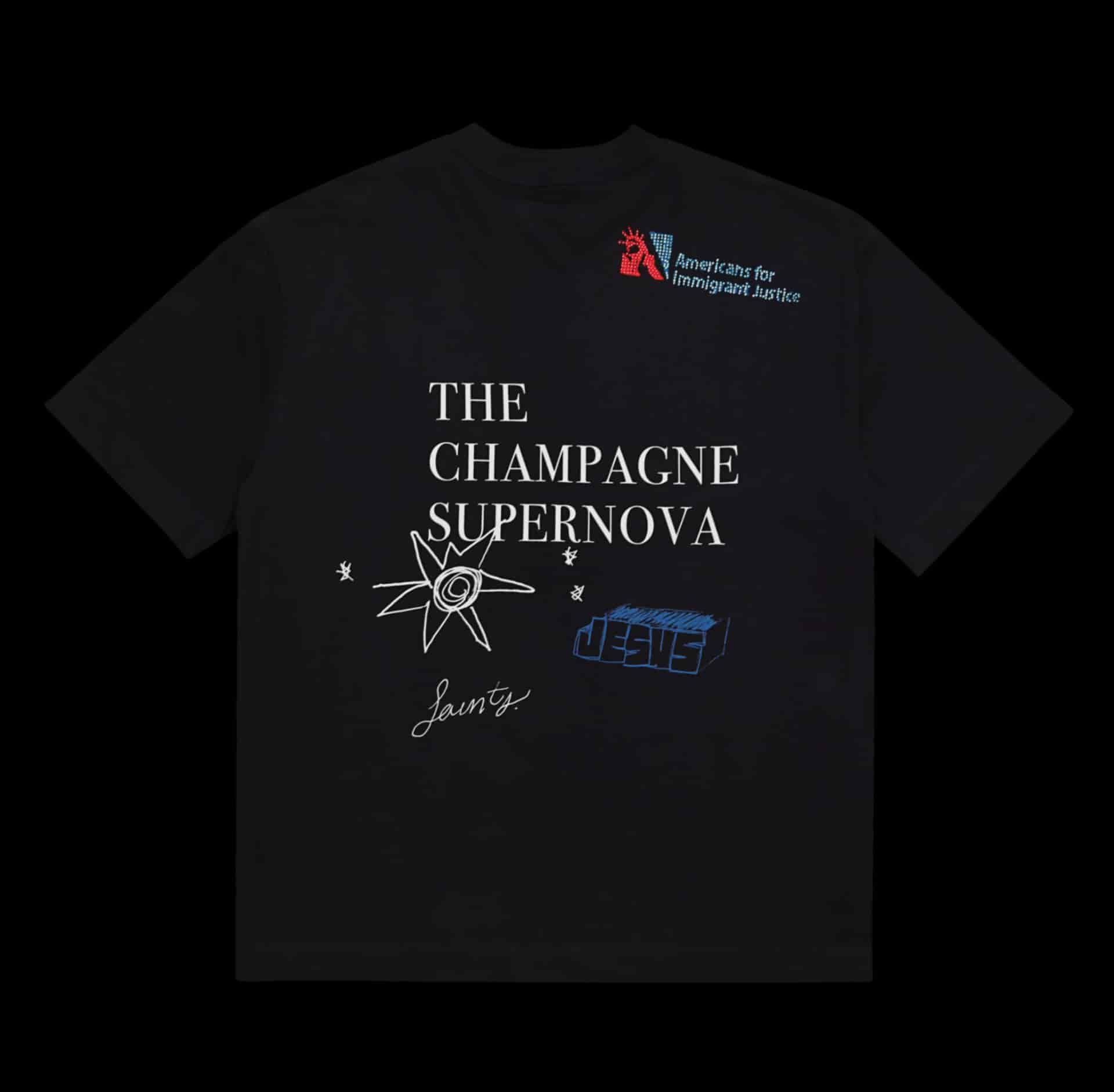 CHAMPAGNE SUPERNOVA BLACK T-SHIRT - miniatura 2