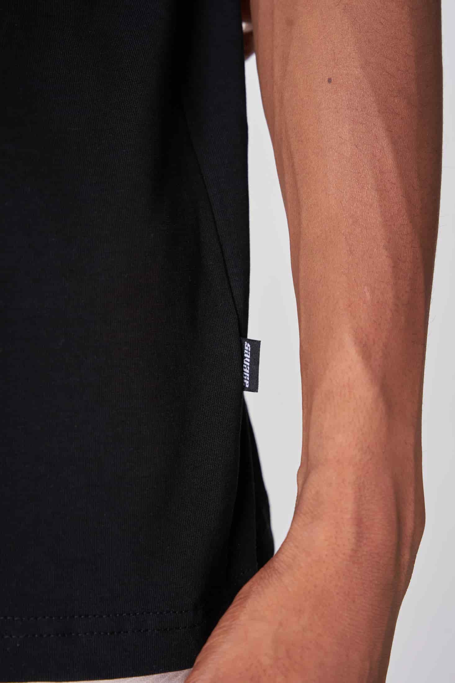 CAMISETA 250 GRAMOS, 100% ALGODÓN NEGRA - miniatura 4