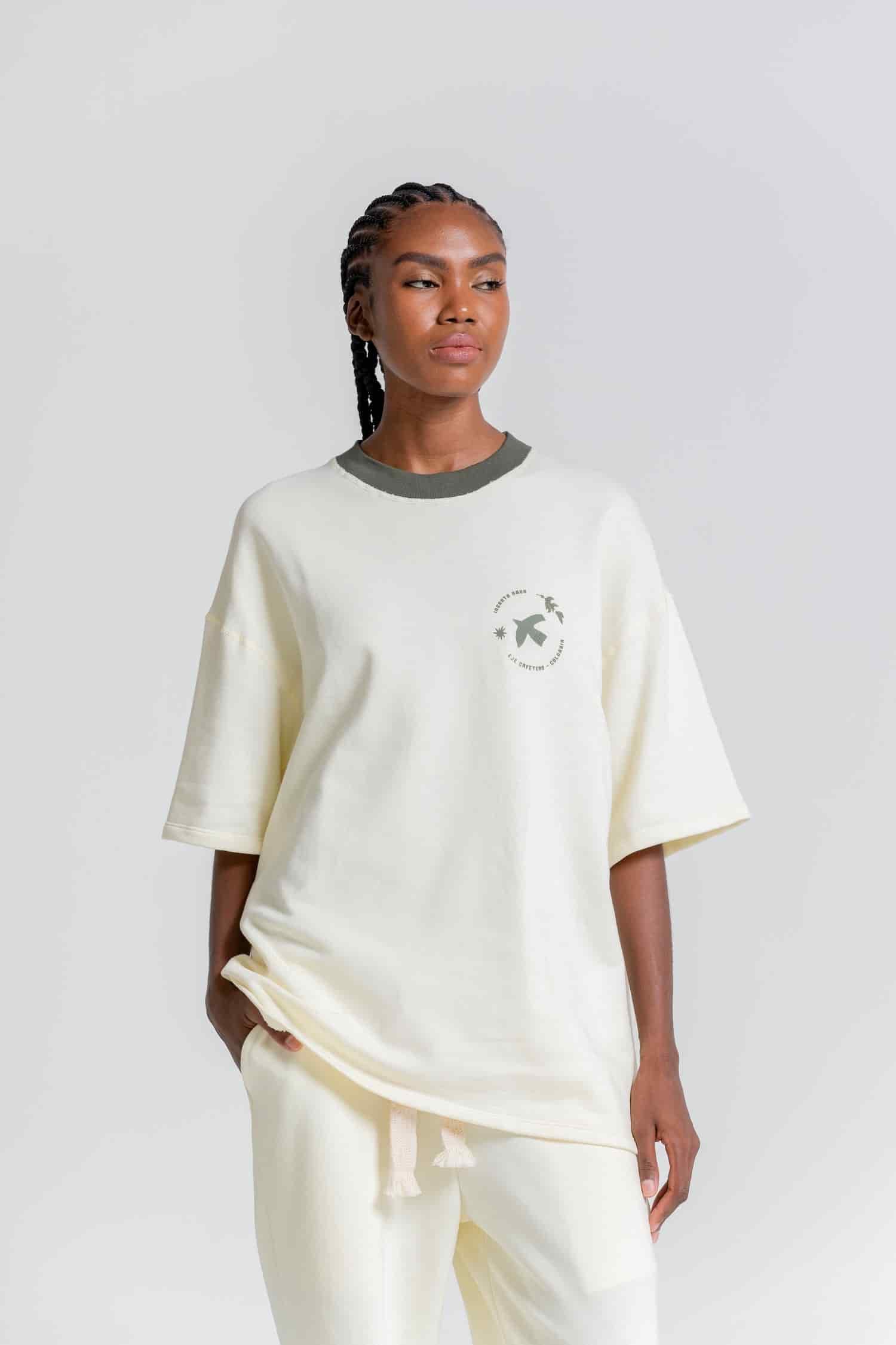 Camiseta Balsaje Estampado Verde Oliva - miniatura 1