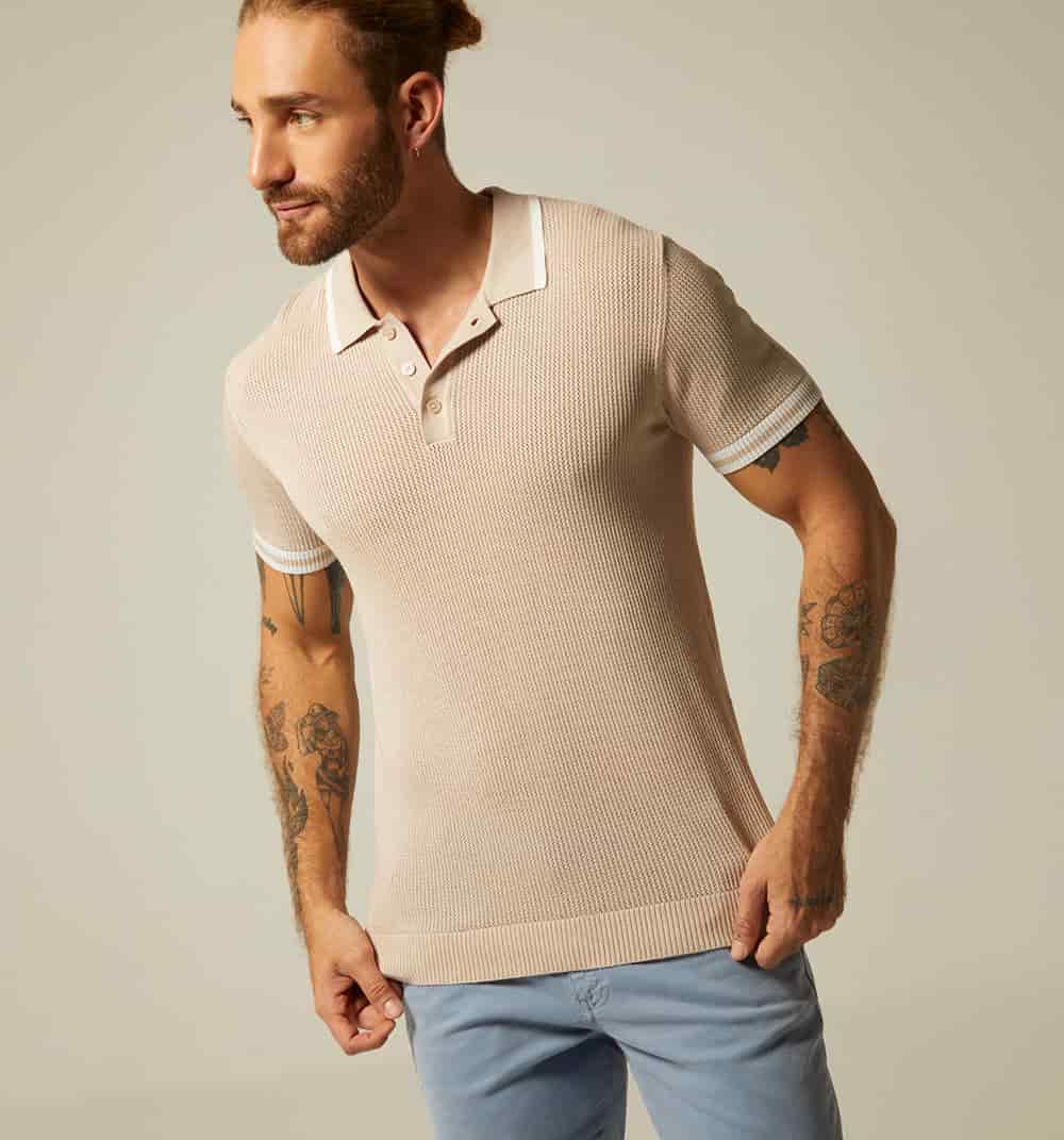 Polo para hombre tejida - miniatura 6