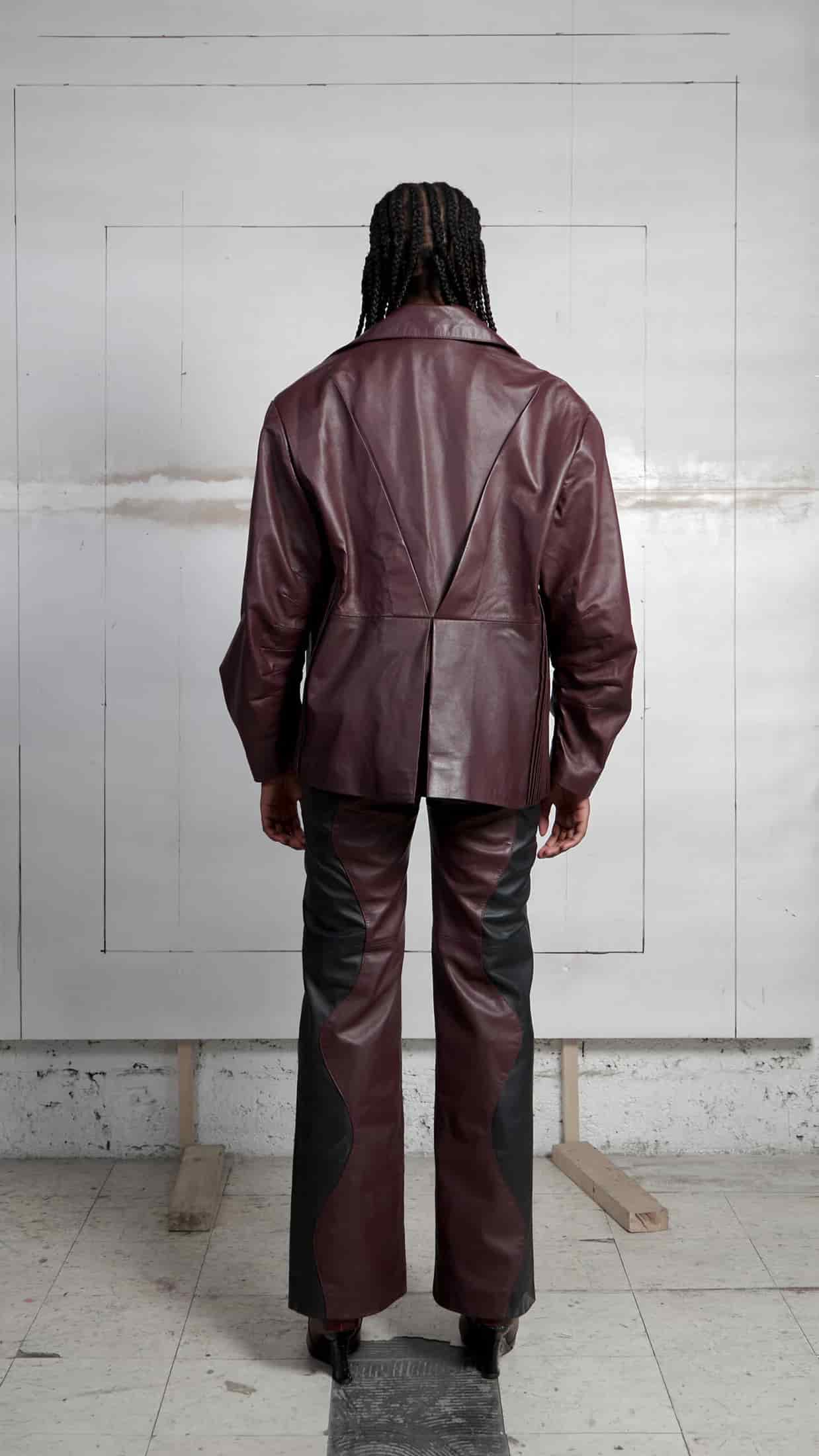 FURROWS LEATHER BLAZER - miniatura 5