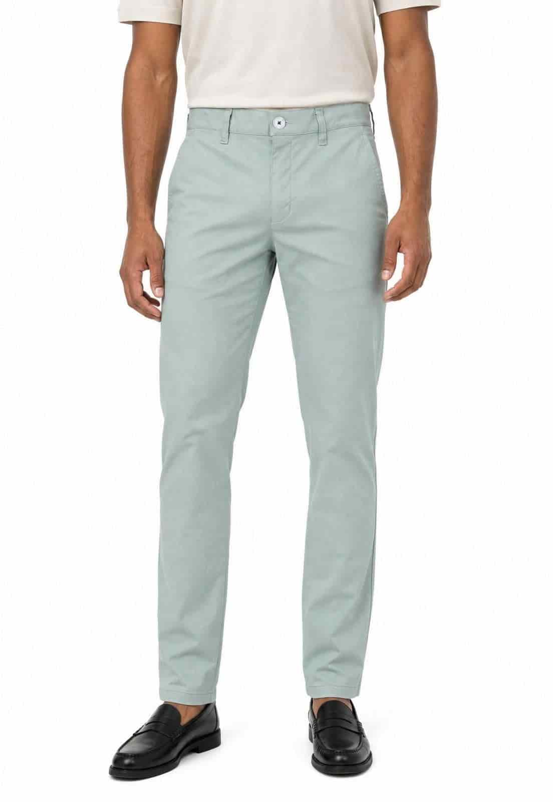 Pantalon dril menta con spandex - miniatura 1