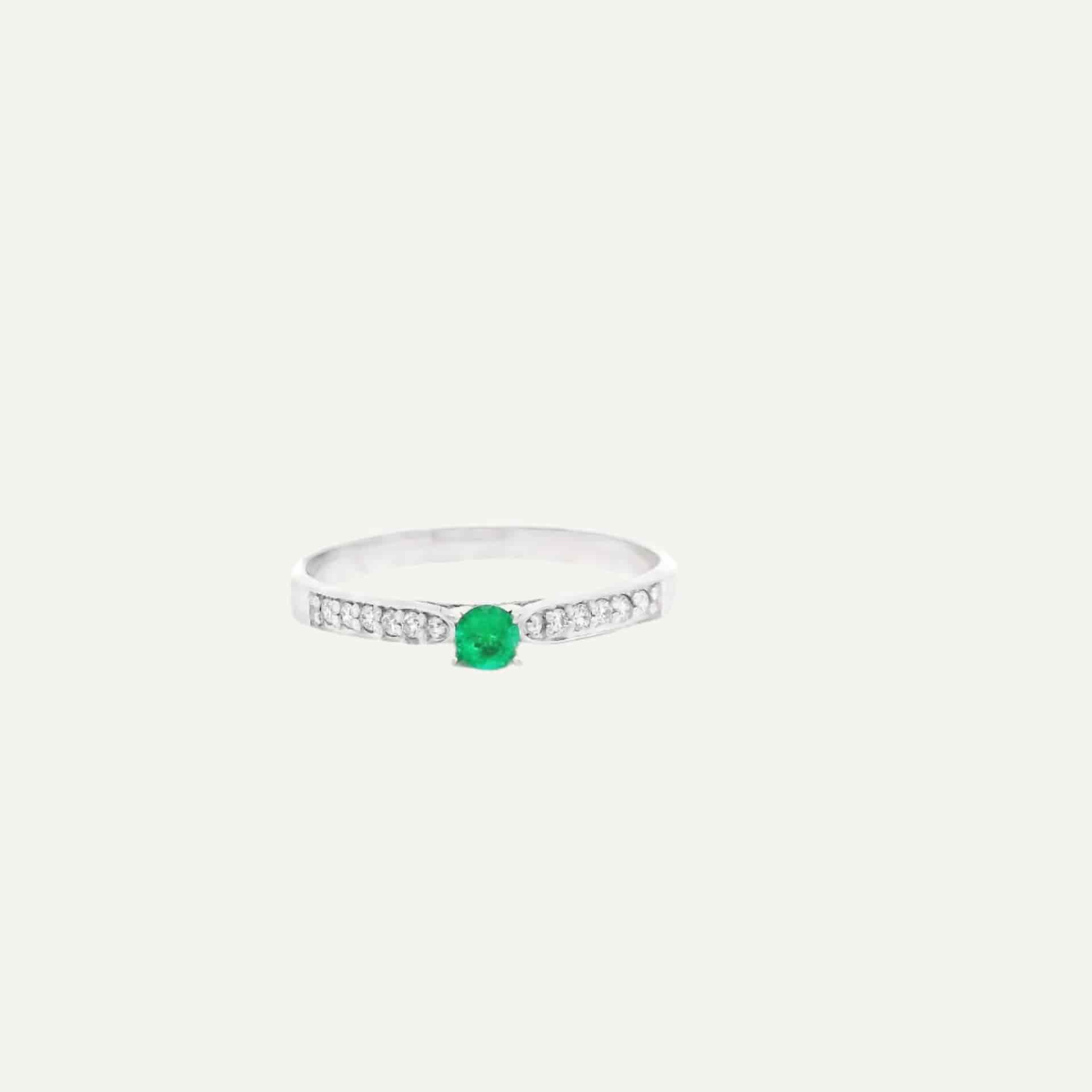 Anillo Compromiso Princess petite esmeralda - miniatura 2