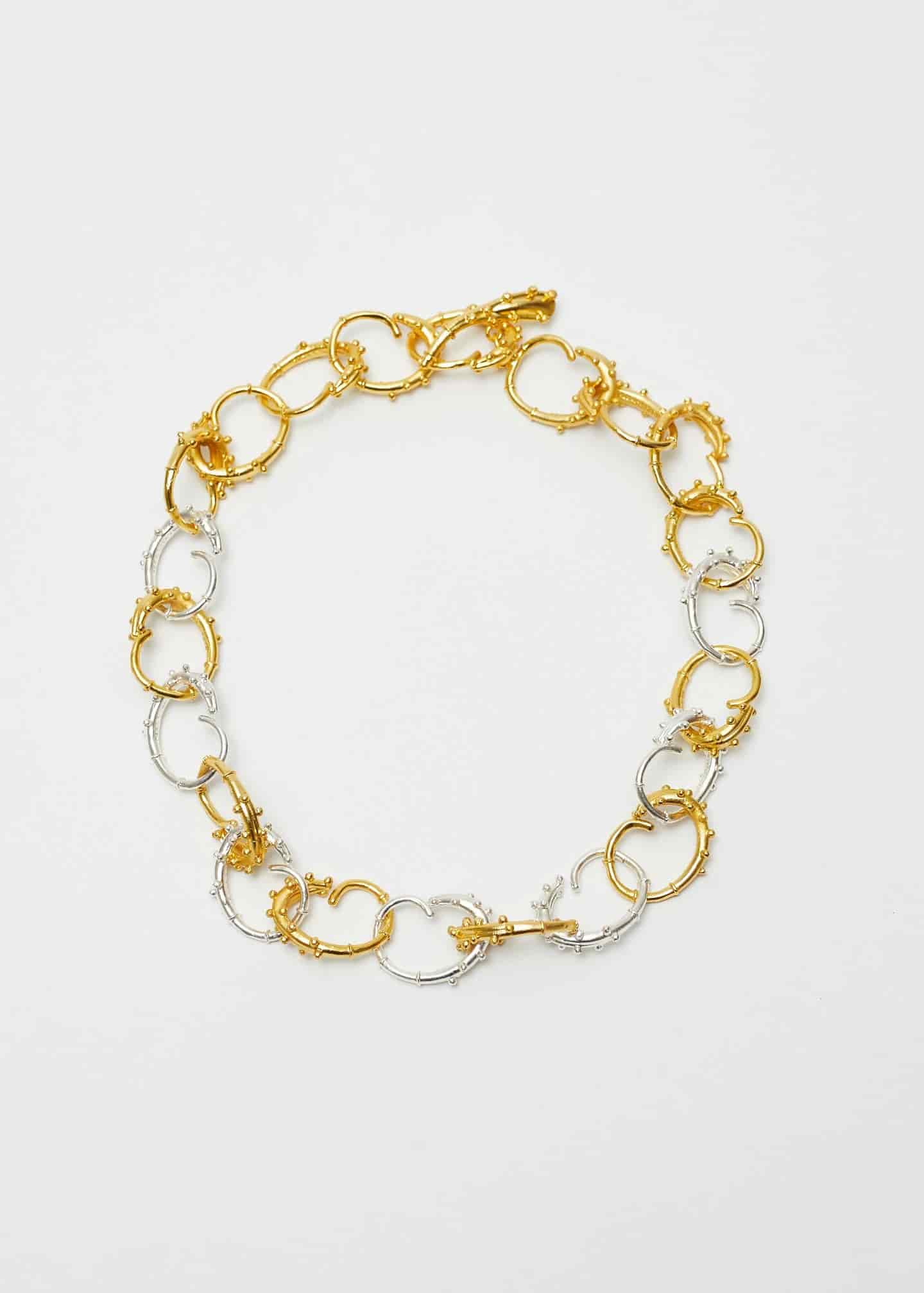 Choker Estambres Dorado y Plata - miniatura 1