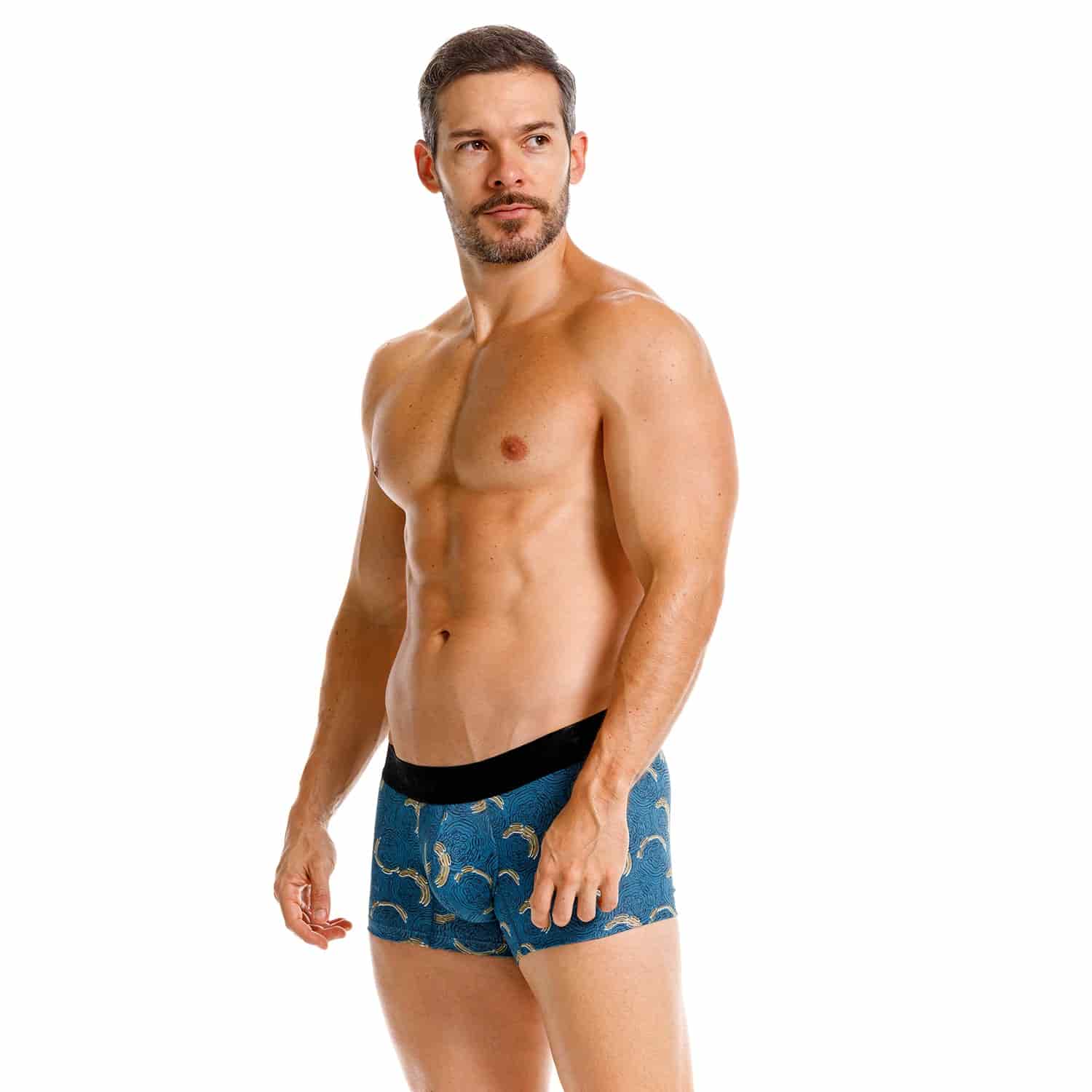 BOXER CORTO ATAVÍO AZUL - miniatura 5