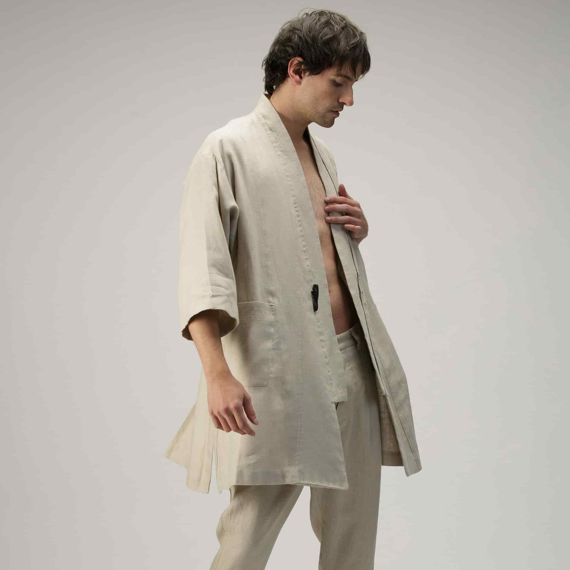 Kimono Cruzado - Natural - miniatura 1