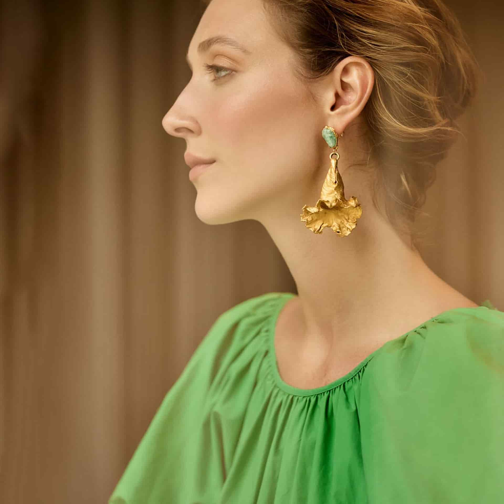 ARETES LABELO Y ESMERALDA EN BRUTO - miniatura 3