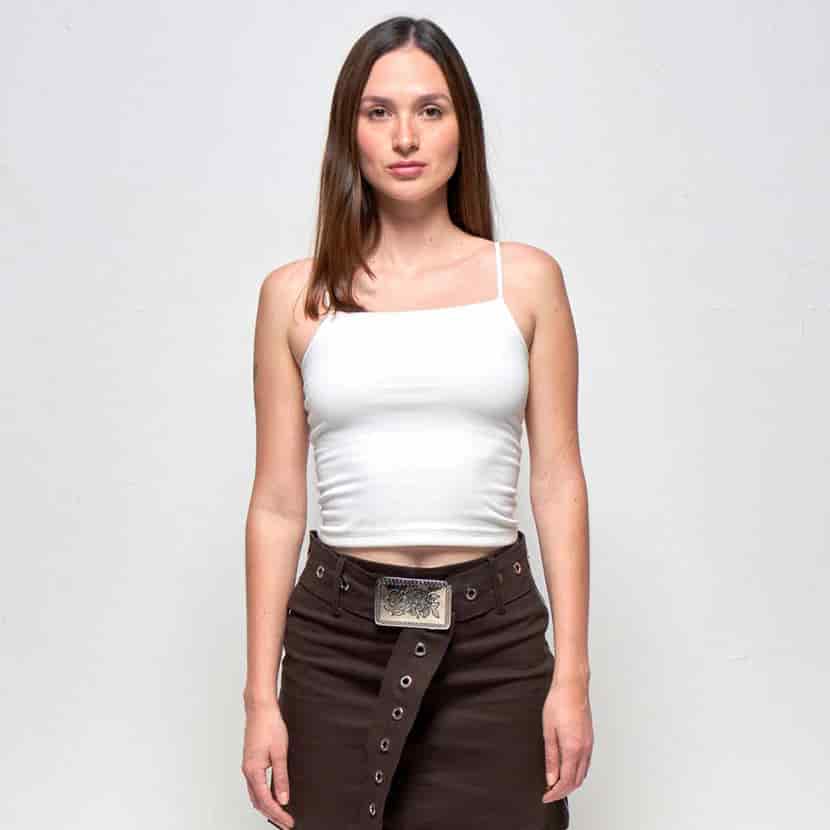 NEOMI WHITE BASIC TOP - miniatura 2